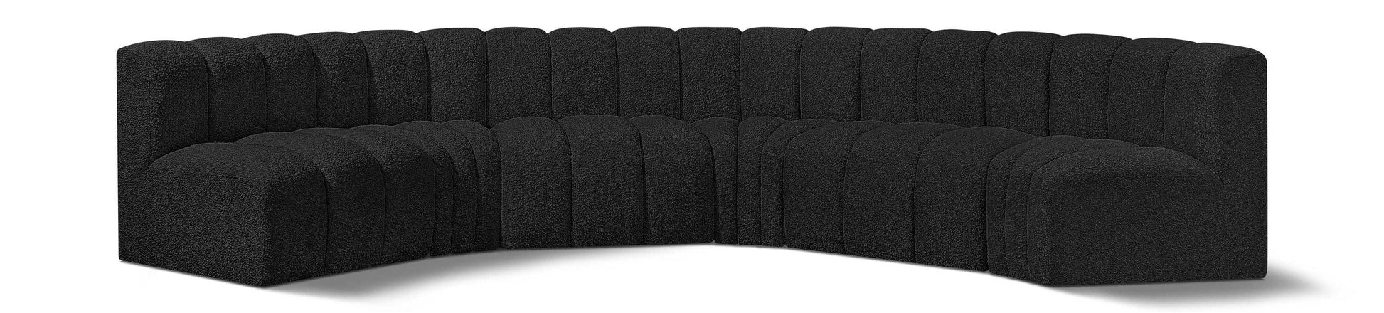 Arc - Boucle Fabric 6 Piece U-Shaped Modular Sofa - Best Buy Furniture
