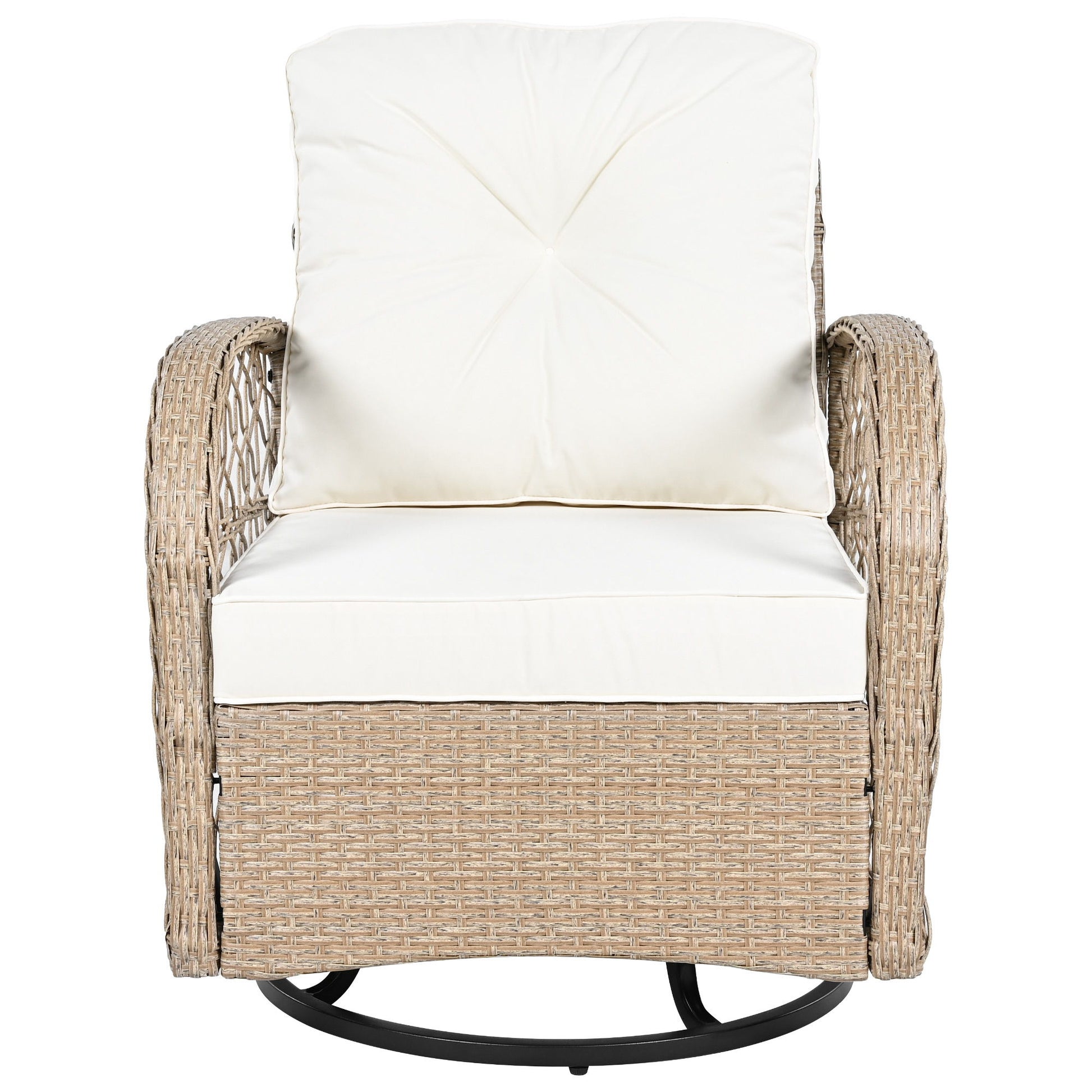 3 Piece Outdoor Chair & Table Set Chat Set, 2 Person Rattan Seating Group - Best Buy Furniture