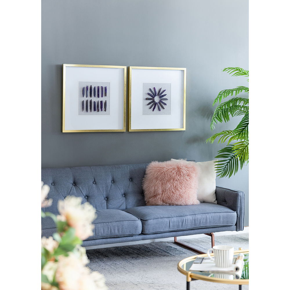 Grace Purple Agate Shadow Boxes Wall Art (Set of 2) - Multicolor - Best Buy Furniture