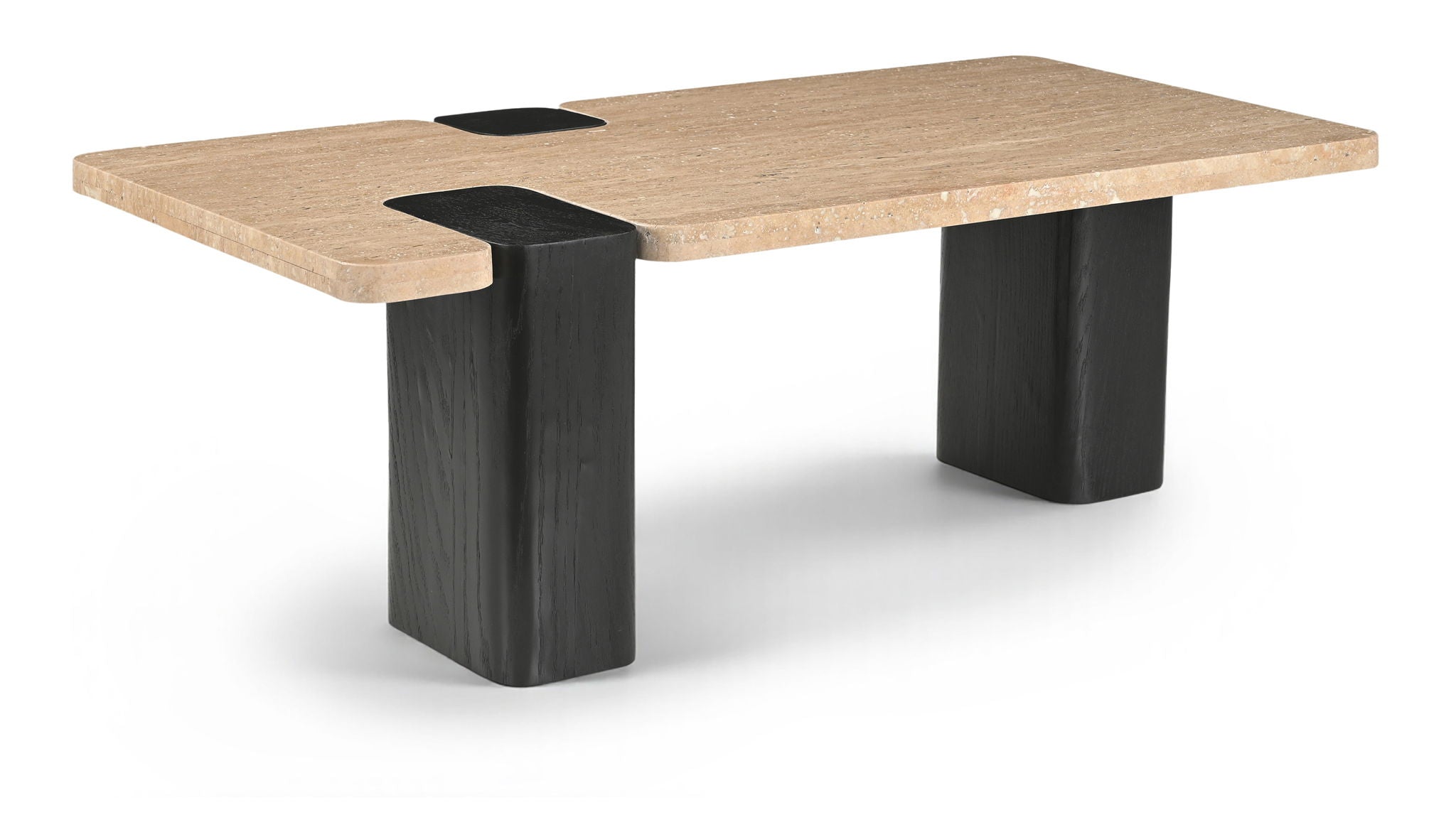 Ravenna - Genuine Travertine Top And Oak Wood Base Table - Best Buy Furniture