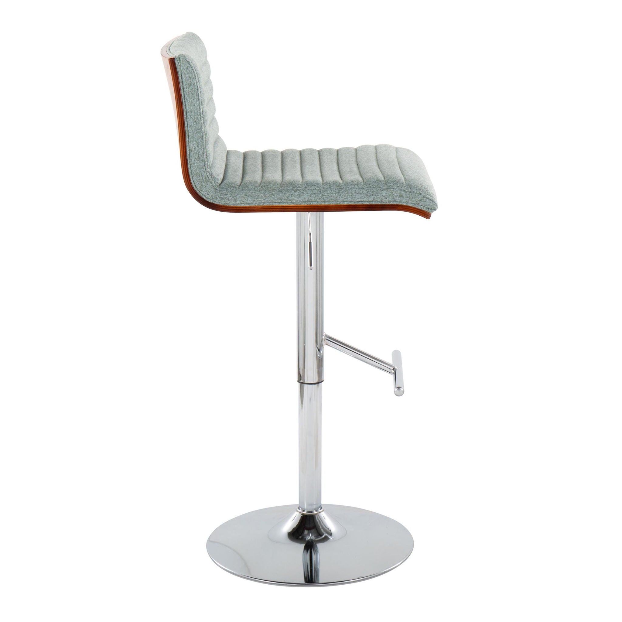 Mason - Contemporary Adjustable Barstool & Swivel With Straight T Footrest (Set of 2) - Best Buy Furniture