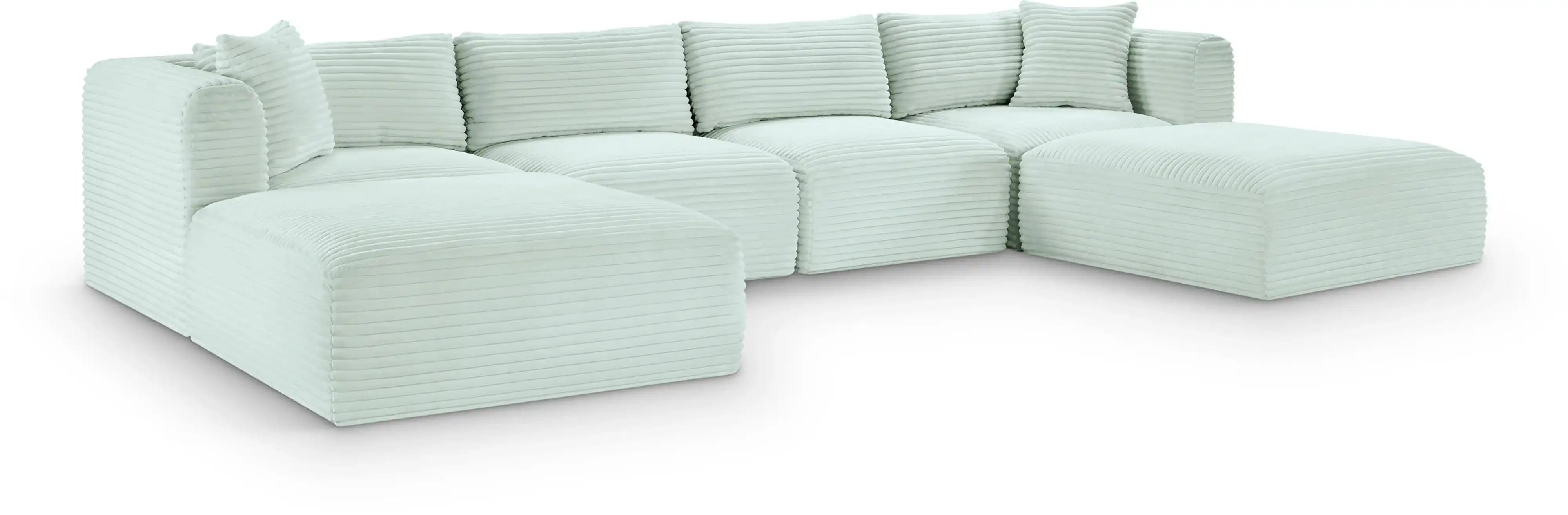 Shaggy - 6 Piece Modular Sectional With 2 Ottomans - Best Buy Furniture