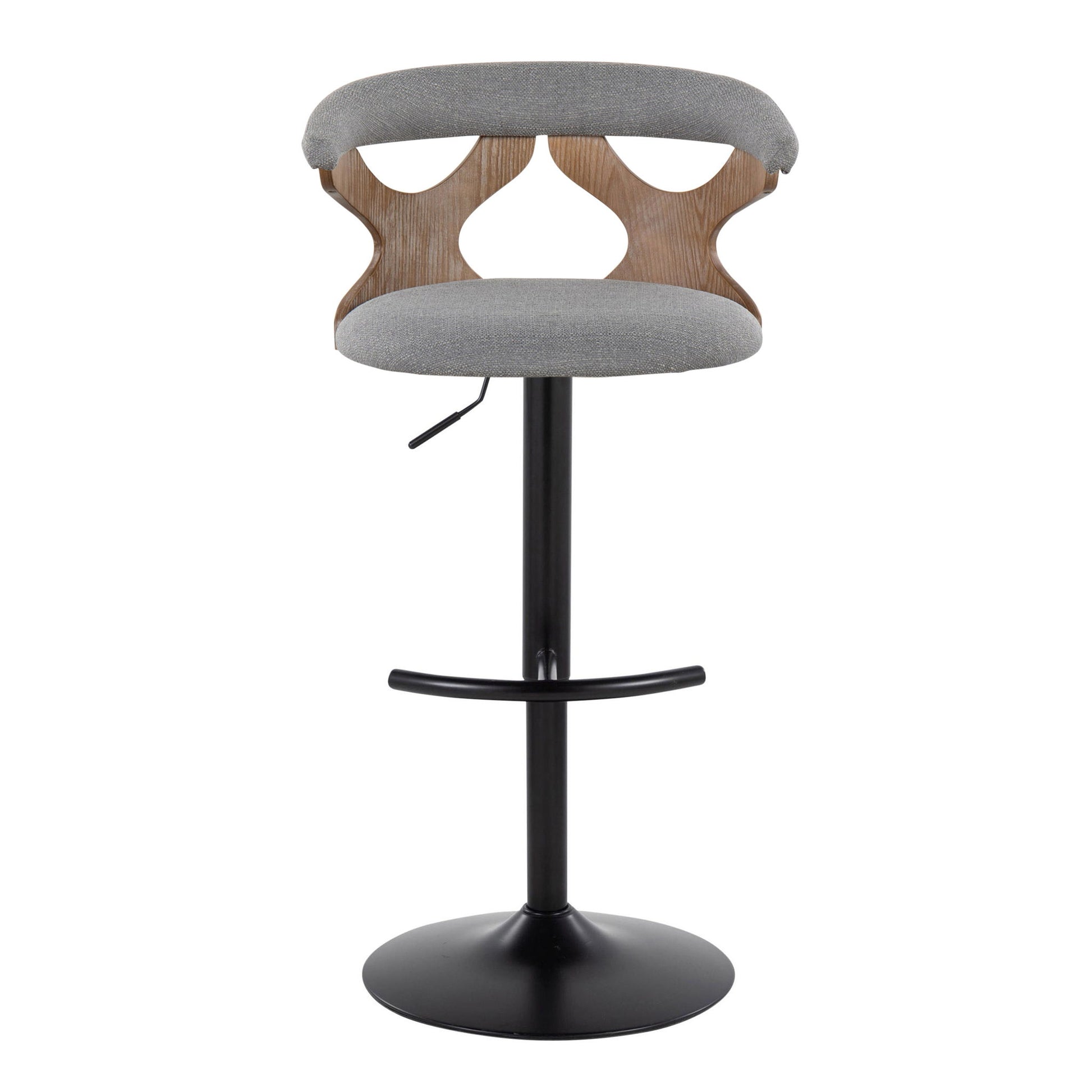 Gardenia - Contemporary Adjustable Barstool & Swivel With Rounded T Footrest (Set of 2) - Best Buy Furniture
