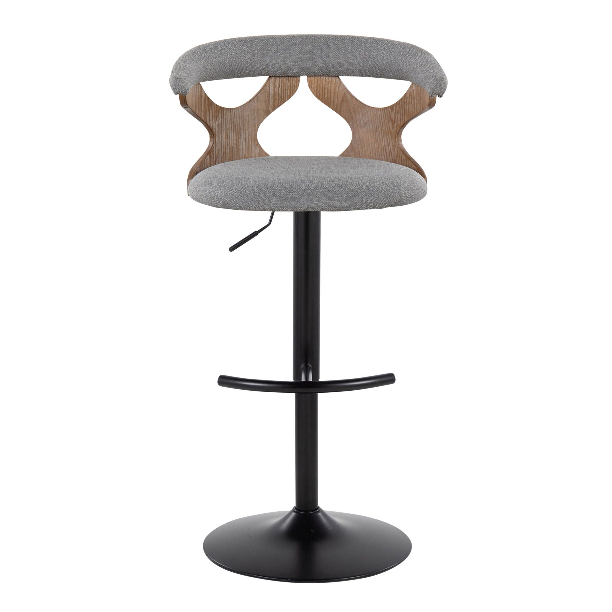 Gardenia - Contemporary Adjustable Barstool & Swivel With Rounded T Footrest (Set of 2) - Best Buy Furniture