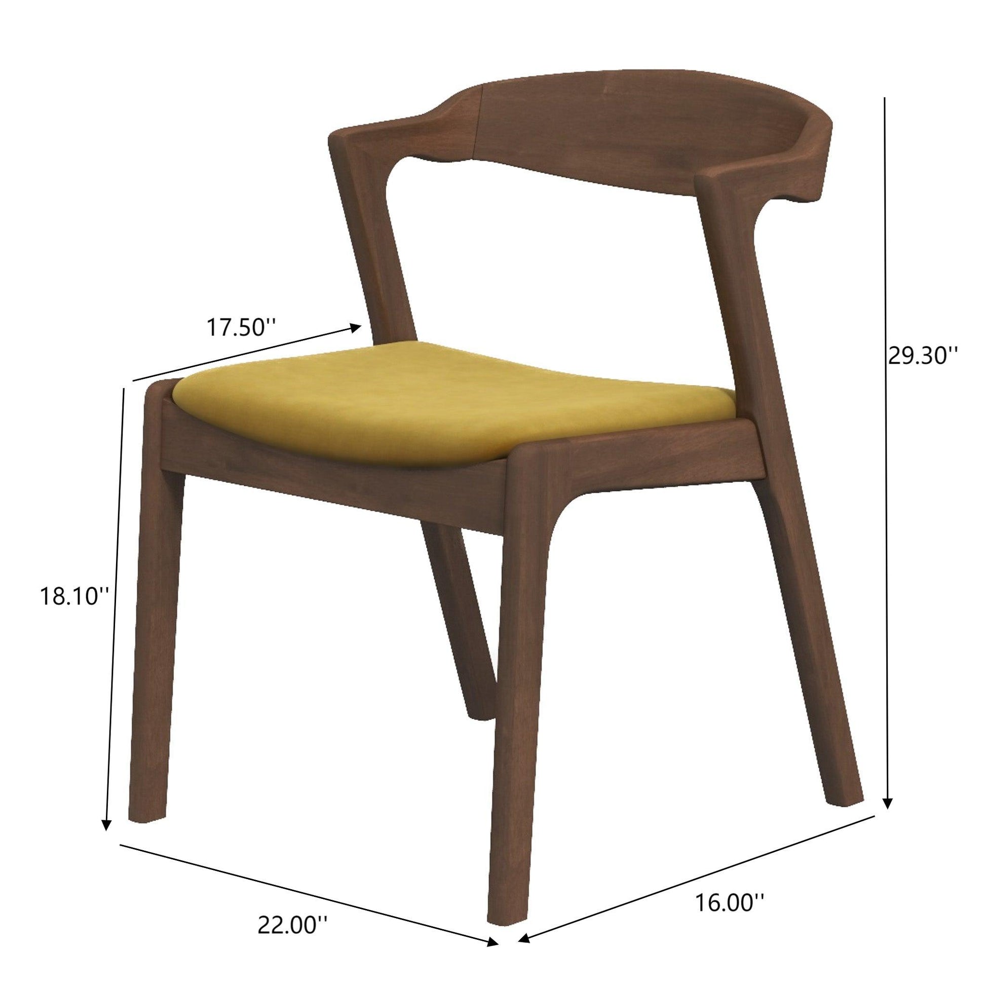 Dakota - Mid-Century Modern Velvet Dining Chair (Set of 2) - Best Buy Furniture