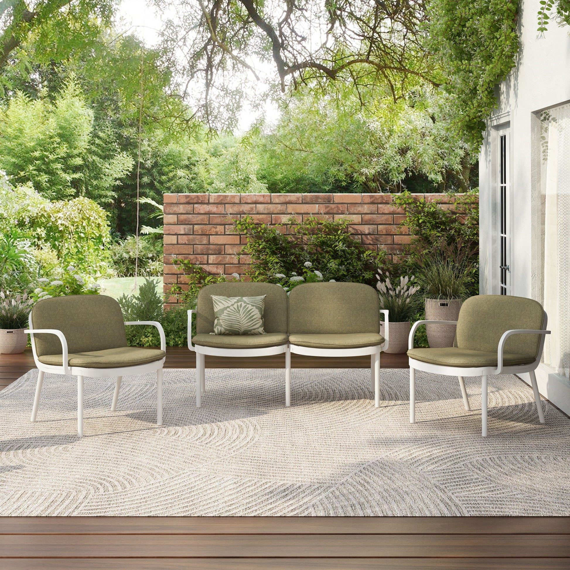 Luna - Outdoor Patio 3 Pieces Chat Set - Best Buy Furniture