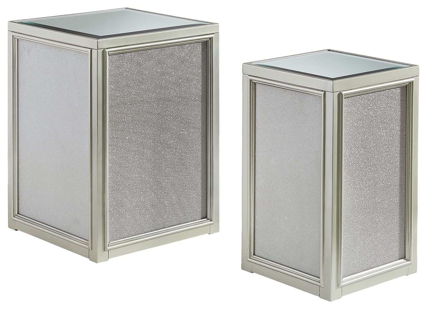 Traleena - Nesting End Tables (Set of 2) - Silver Finish - Best Buy Furniture