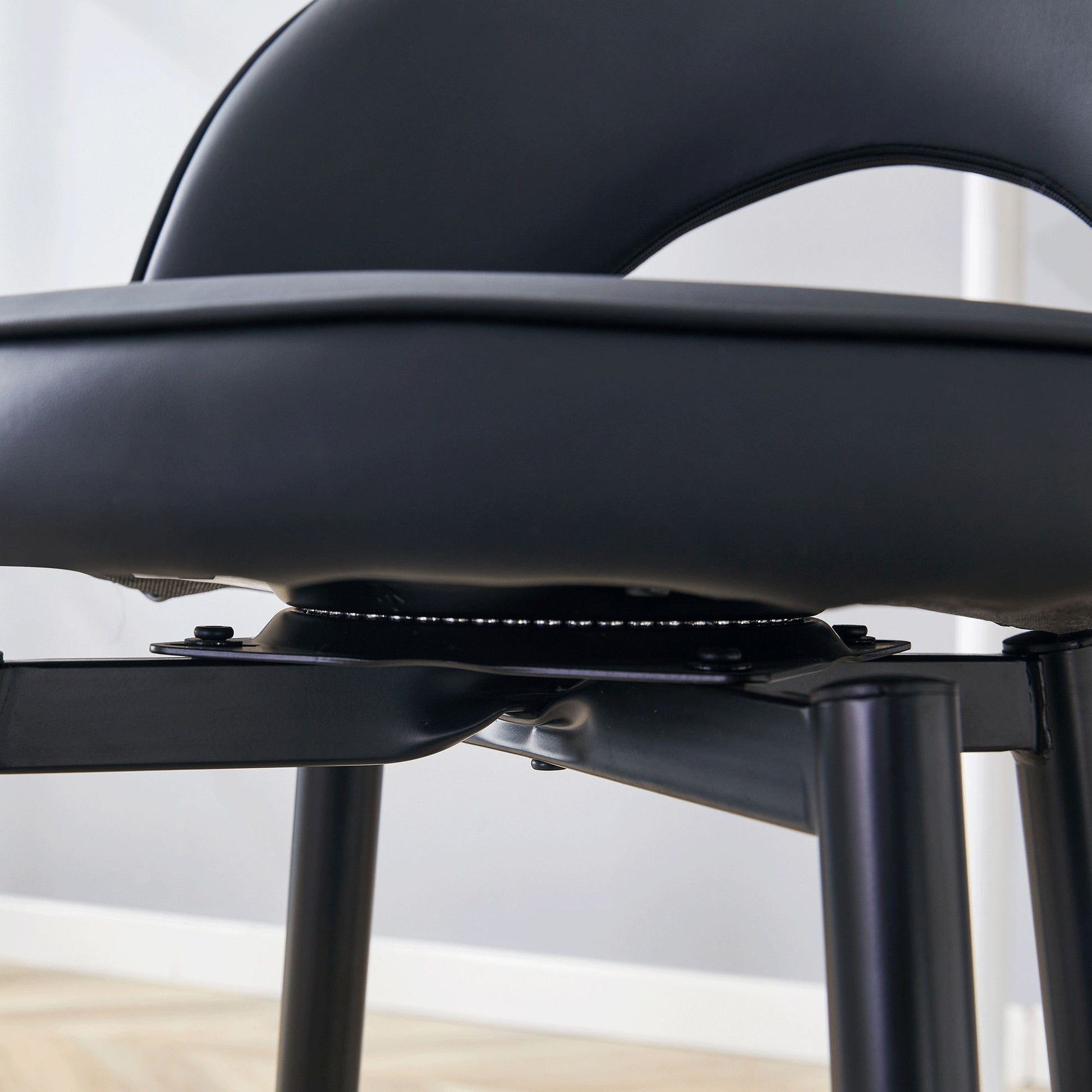 Modern Upholstered 360° Rotatable Bar Chair With Metal Legs For Dining Room (Set of 2) - Best Buy Furniture