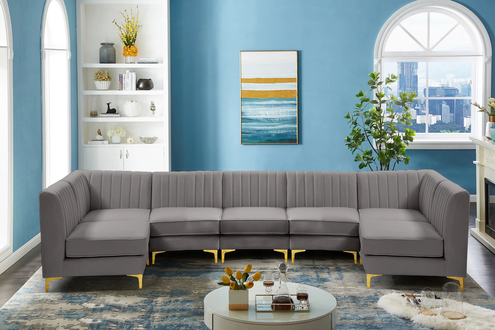 Alina - 7 Piece Modular Sectional - Best Buy Furniture