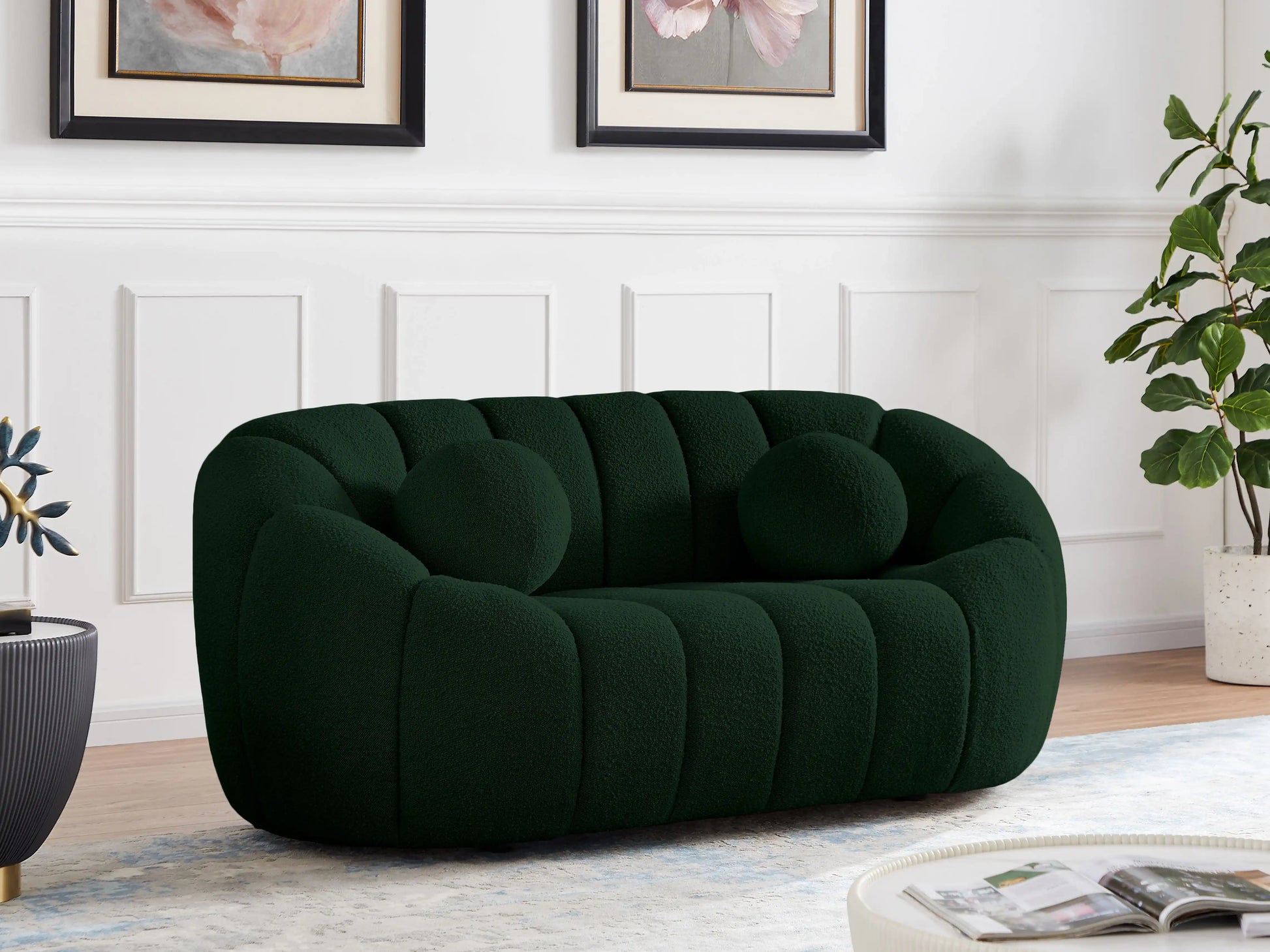 Elijah - Boucle Fabric Loveseat - Best Buy Furniture