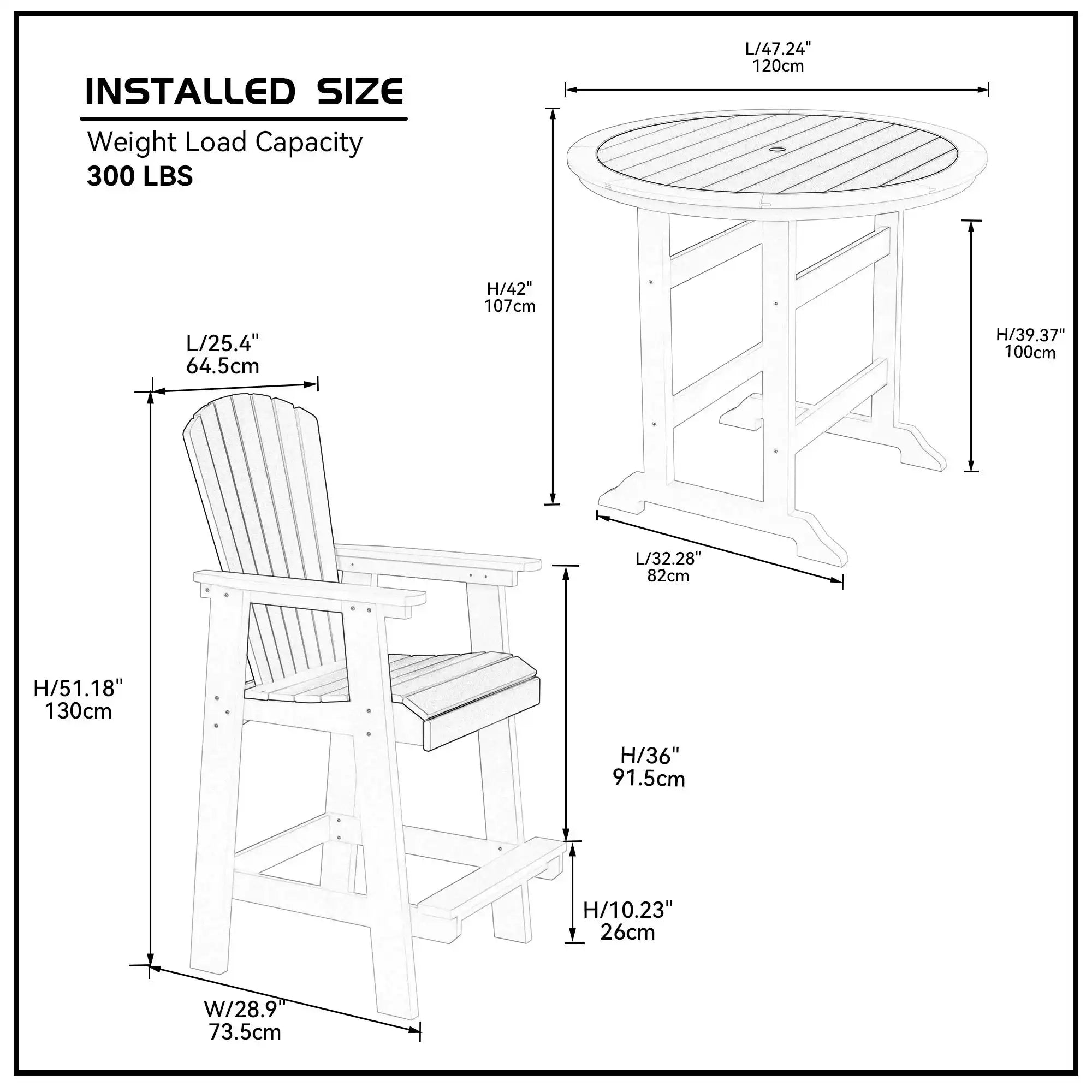 5 Piece HDPE Patio Bar Table and Chair Set - Best Buy Furniture