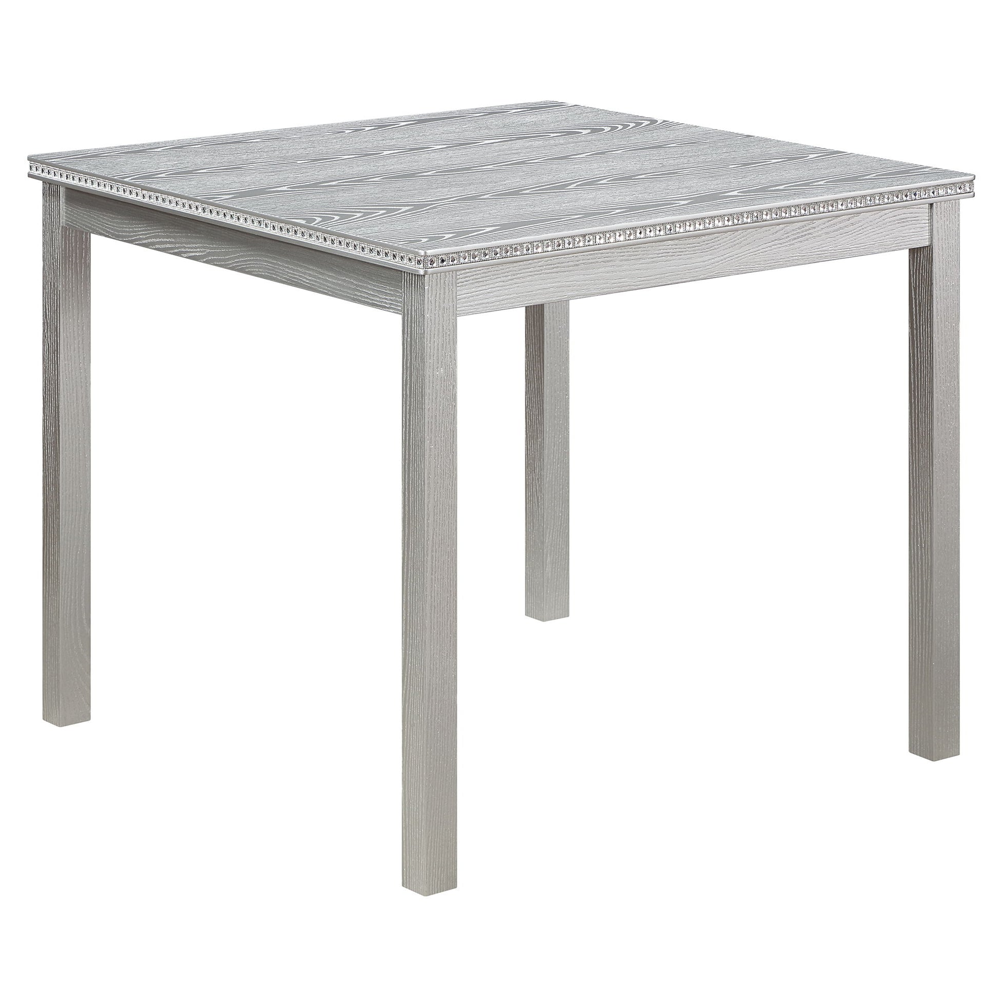 5 Pieces Wooden Dining Table Set, Square Table And 4 Upholstered Chairs - Best Buy Furniture