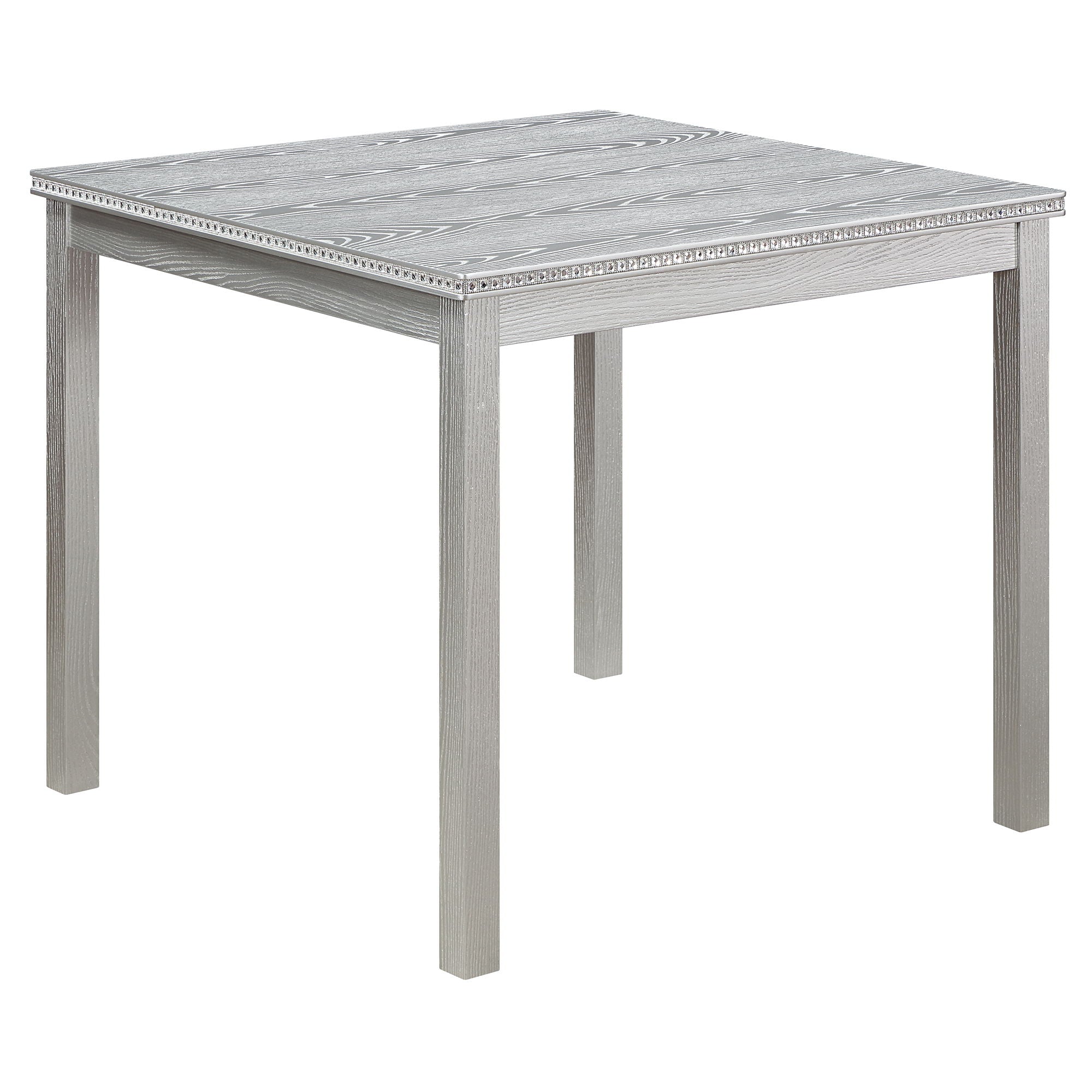 5 Pieces Wooden Dining Table Set, Square Table And 4 Upholstered Chairs - Best Buy Furniture