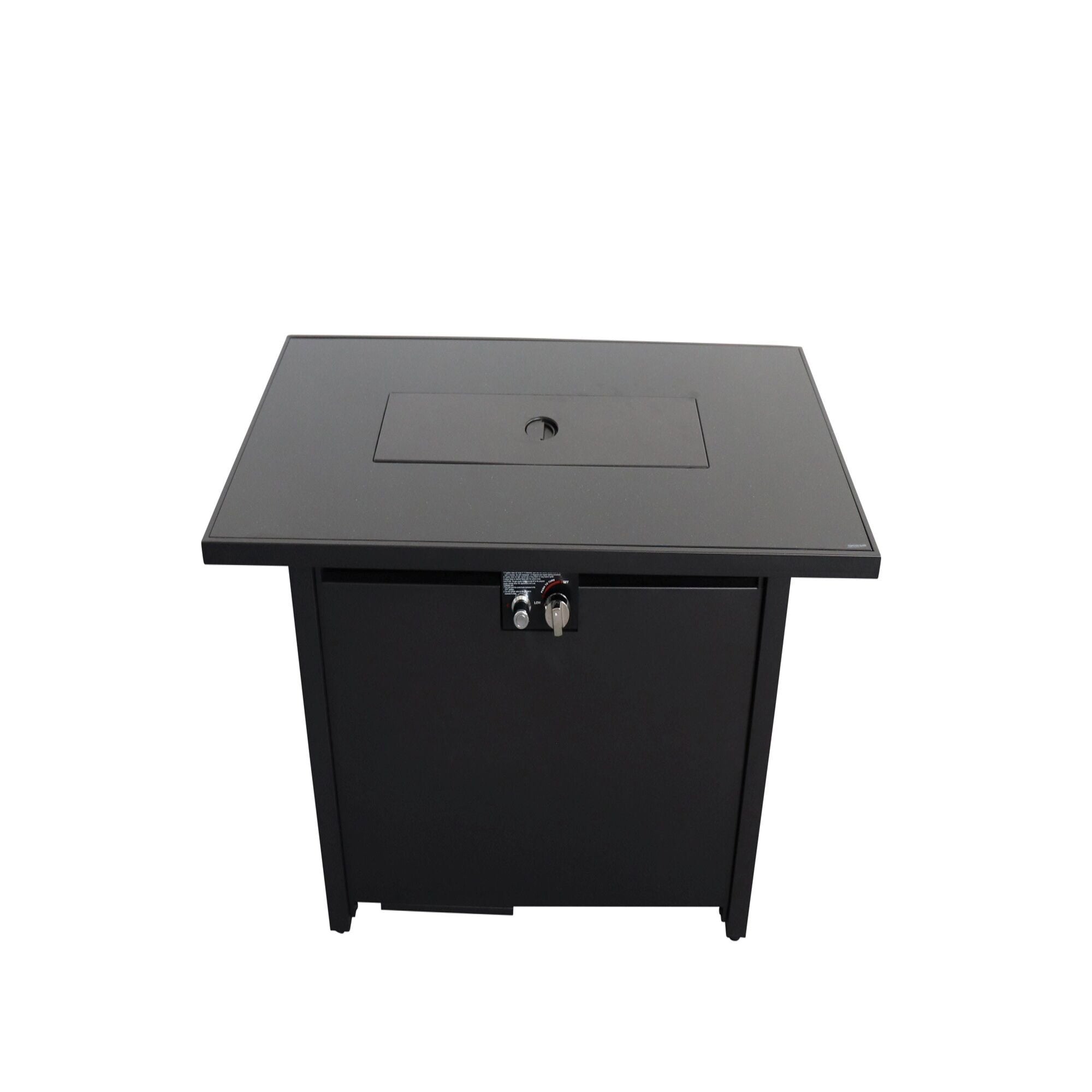 Outdoor Fire Pit Table With Lid Modern Design - Black - Best Buy Furniture