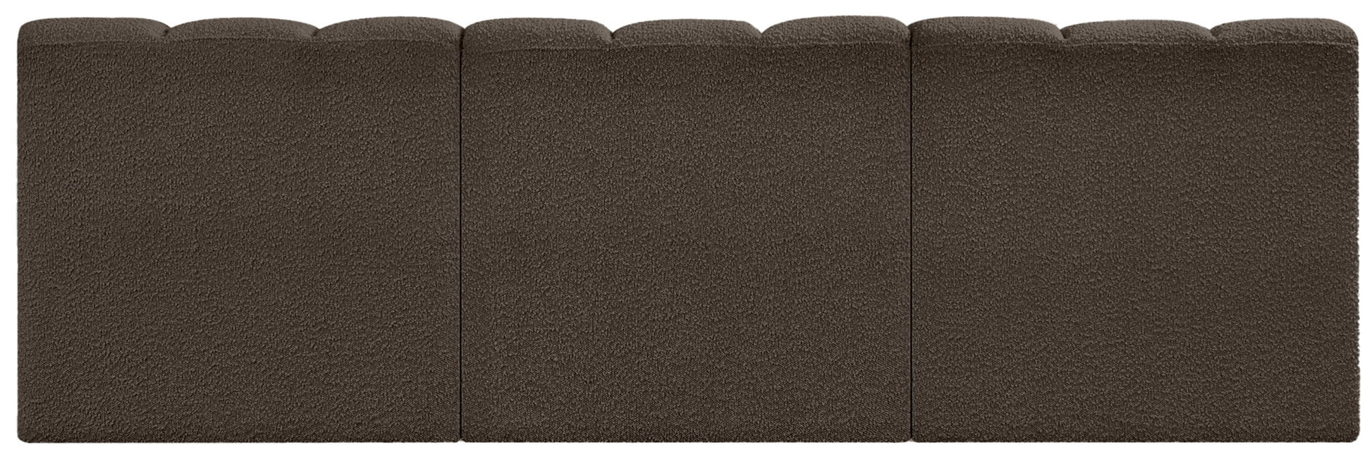 Arc - Boucle Fabric 3 Piece Modular Straight Sofa - Brown - Best Buy Furniture