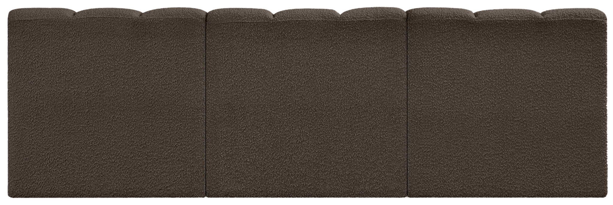 Arc - Boucle Fabric 3 Piece Modular Straight Sofa - Brown - Best Buy Furniture