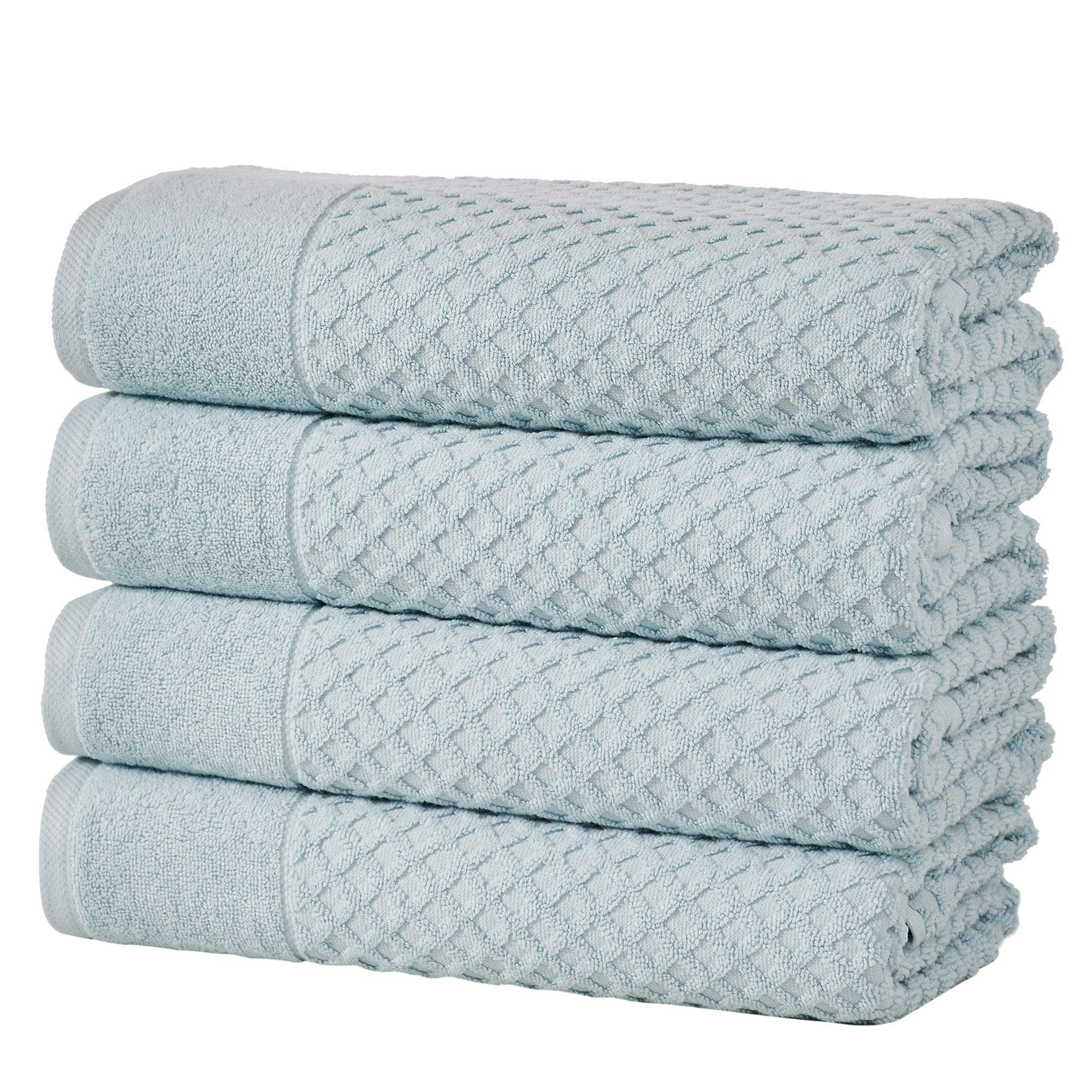 Cotton Diamond Waffle Weave Bath Towel Set - Grayson Collection - Best Buy Furniture