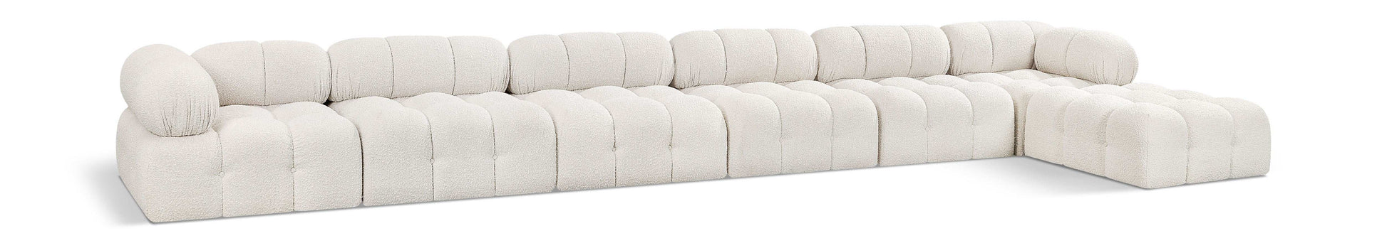 Ames - 7 Piece Boucle Fabric Modular L-Shaped Sectional - Best Buy Furniture