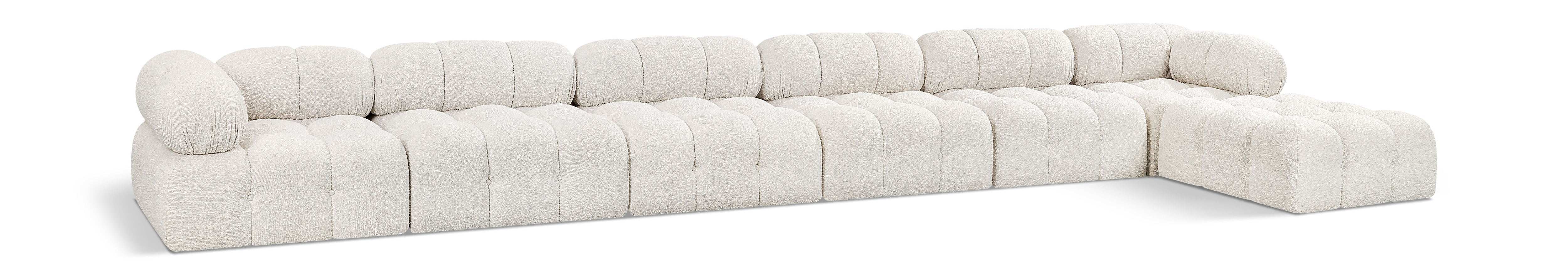 Ames - 7 Piece Boucle Fabric Modular L-Shaped Sectional - Best Buy Furniture
