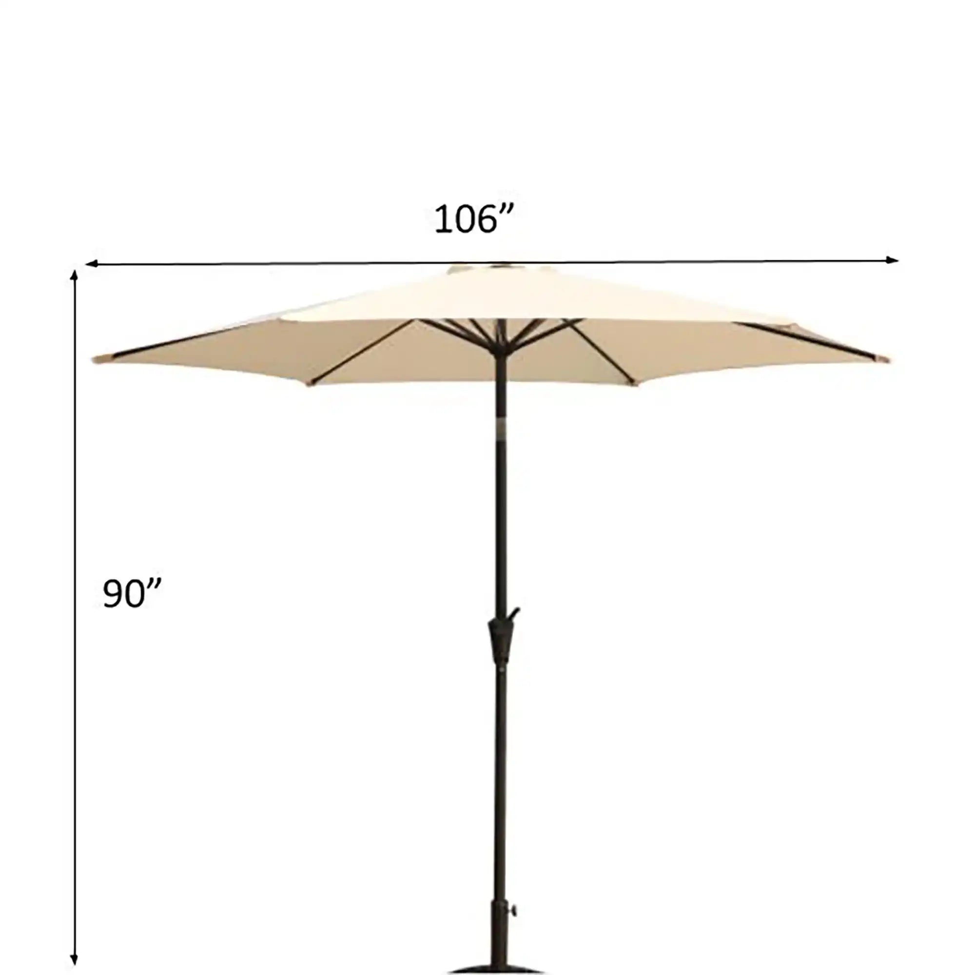 8.8' Outdoor Aluminum Patio Umbrella With 42 Pound Round Resin Umbrella Base - Best Buy Furniture