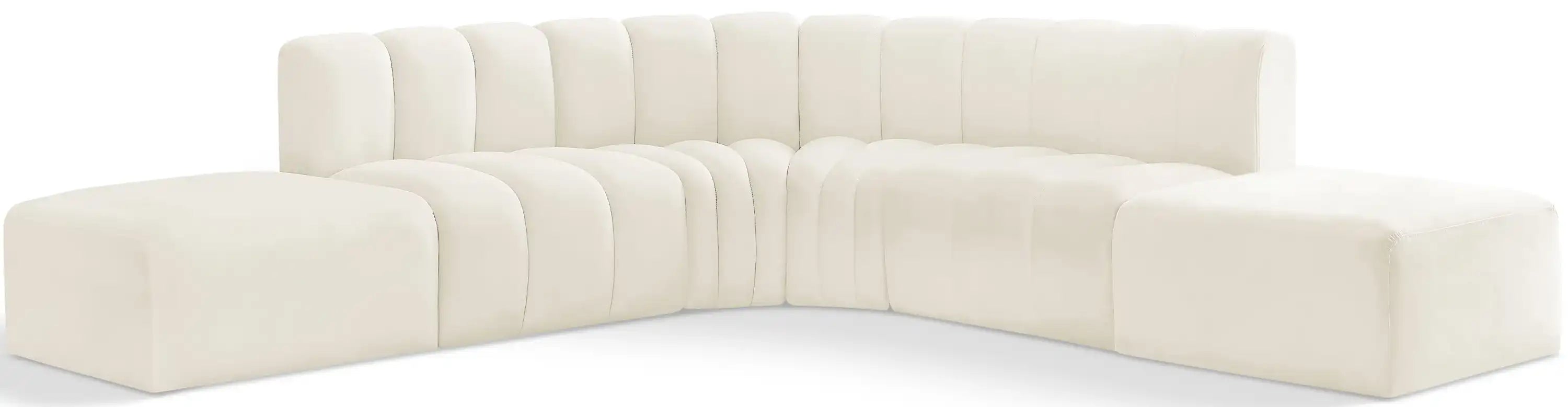 Arc - Velvet 6 Piece Corner Modular Sofa - Best Buy Furniture
