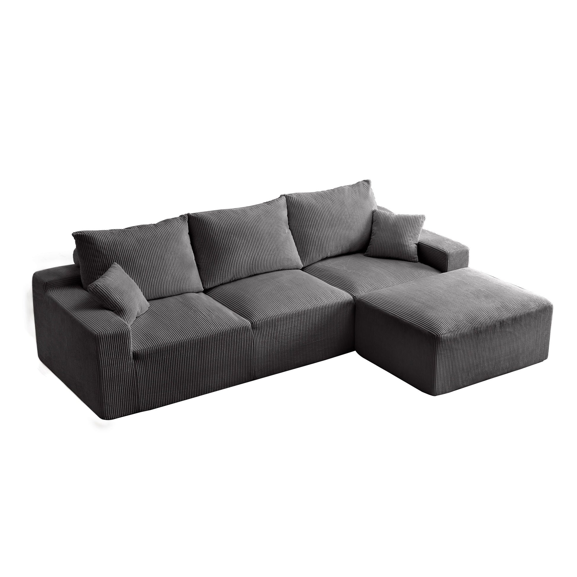 L Shaped Sectional Sofa, Full Compression 3 Seater Cloud Couch With Chaise - Best Buy Furniture
