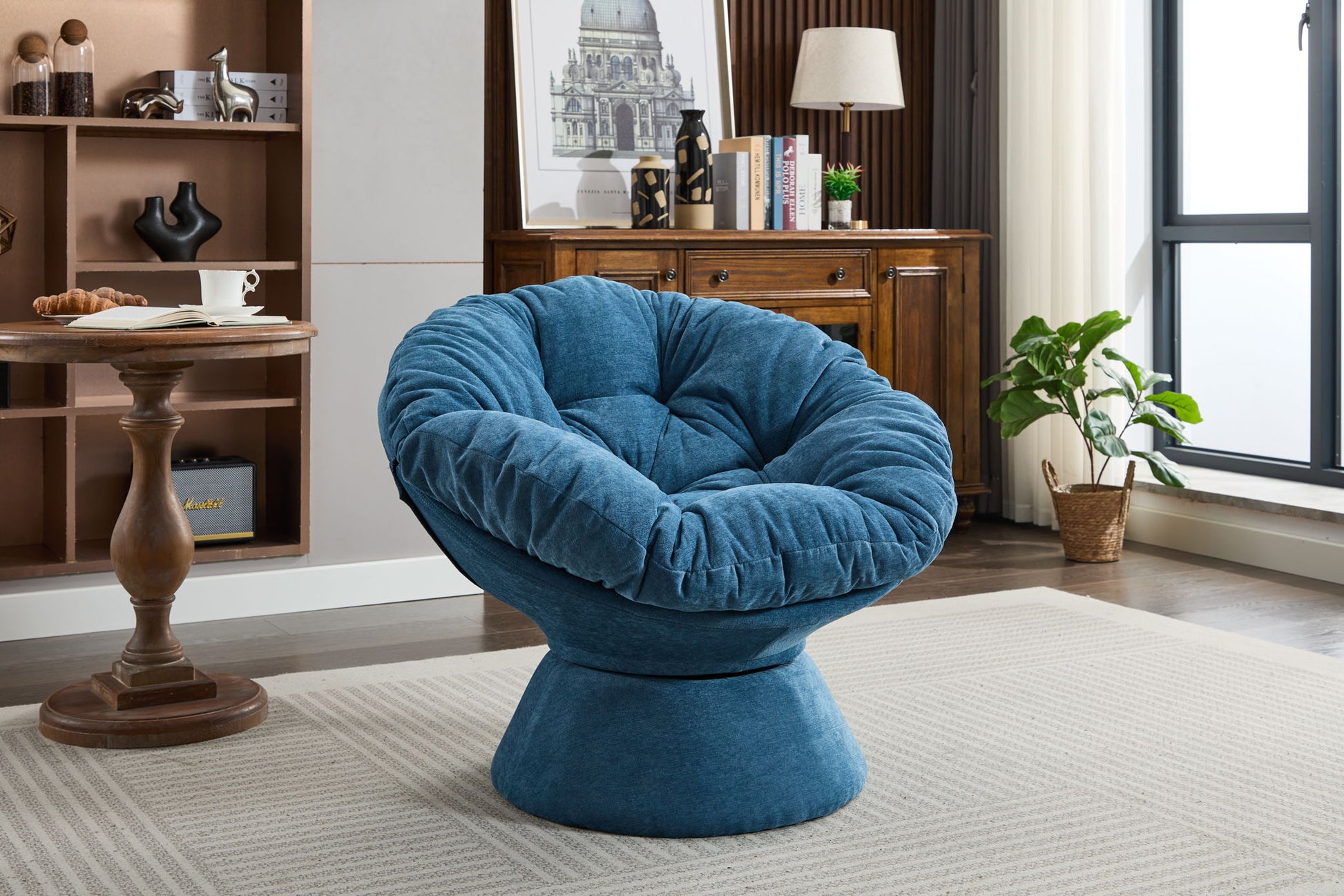 Oversized Swivel Accent Chair, 360 Swivel Barrel Chair, Papasan Chair For Living Room Bedroom - Best Buy Furniture