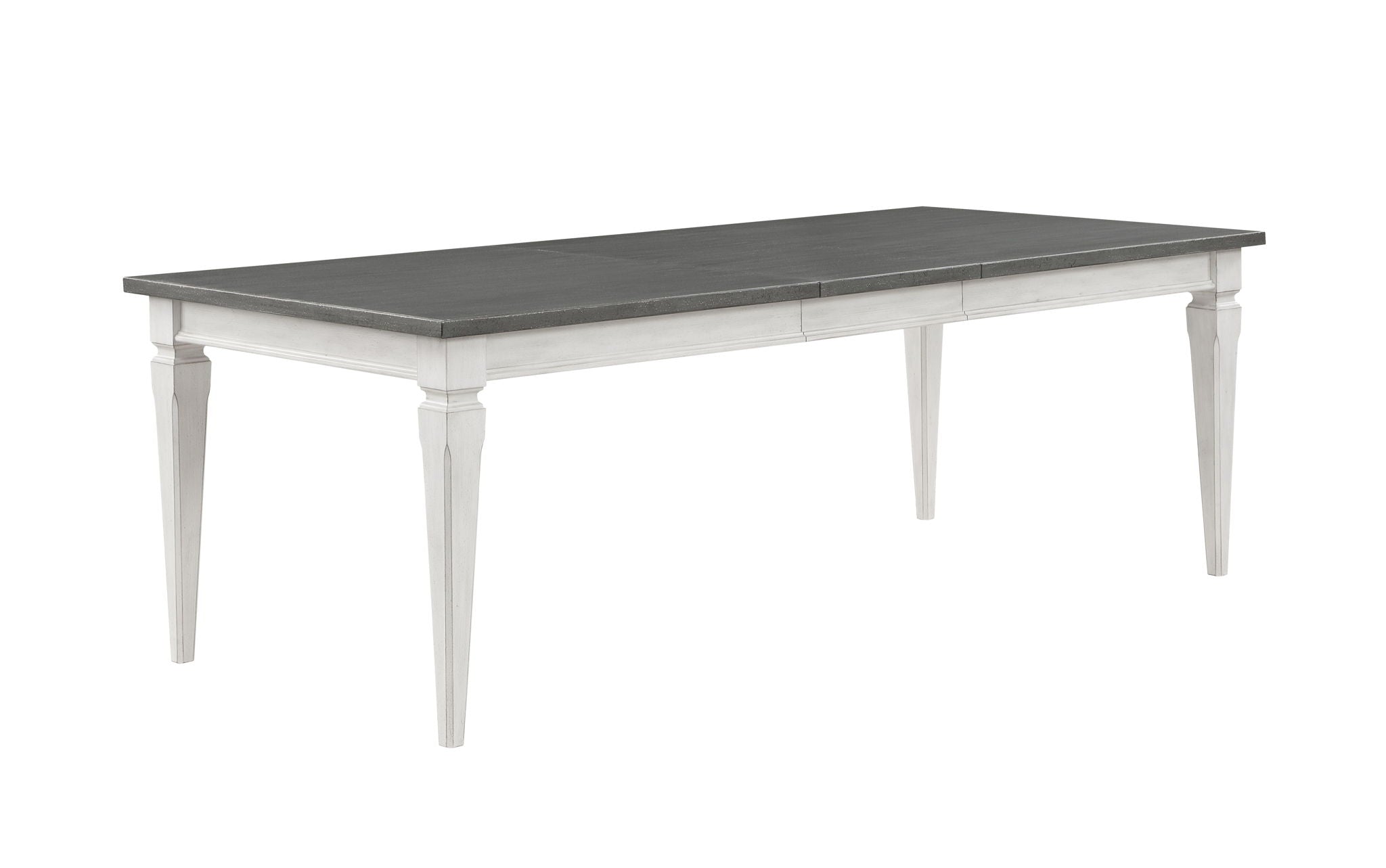 Katia - Dining Table With Leaf - Gray / White - Best Buy Furniture