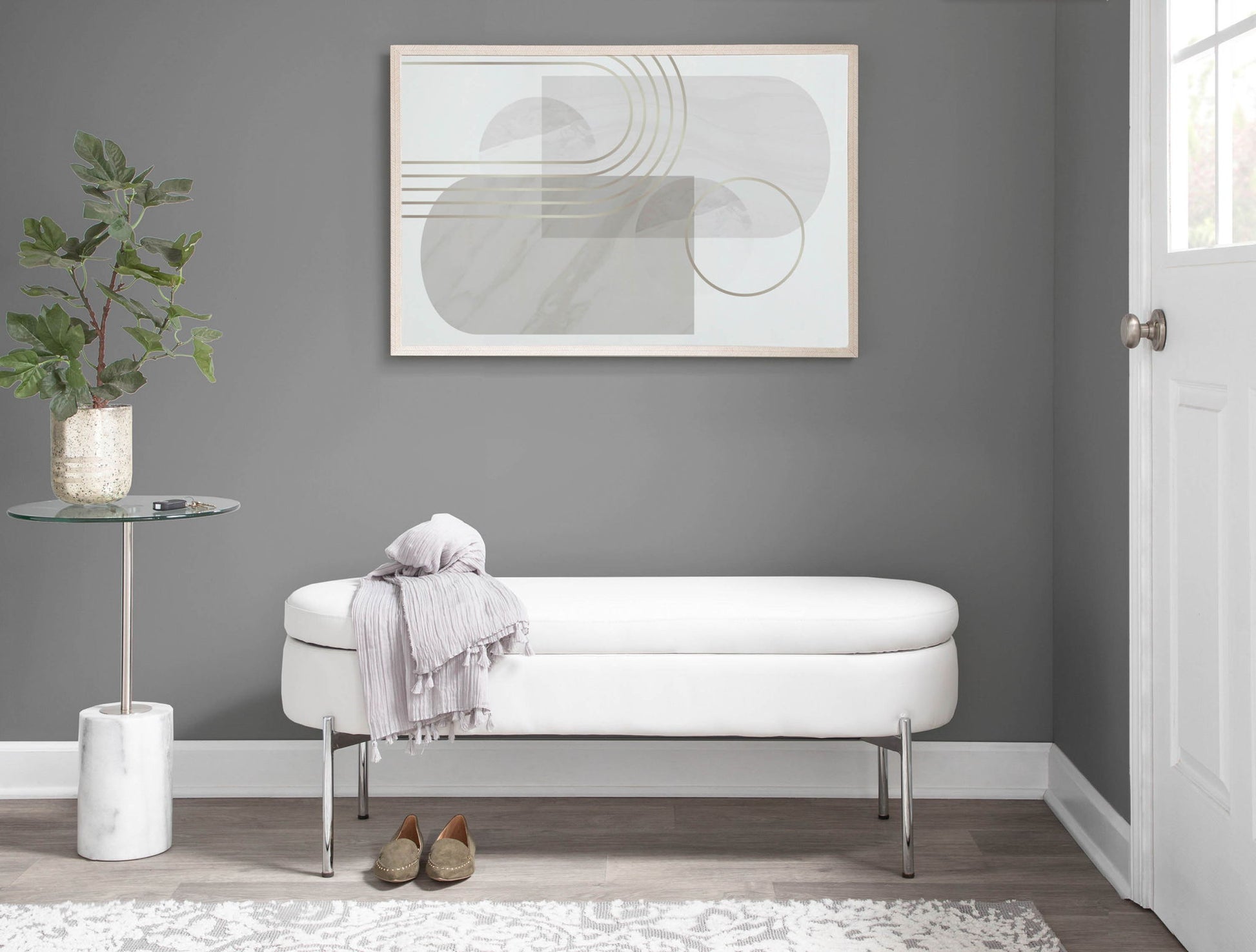 Chloe - Contemporary / Glam Bench - Best Buy Furniture