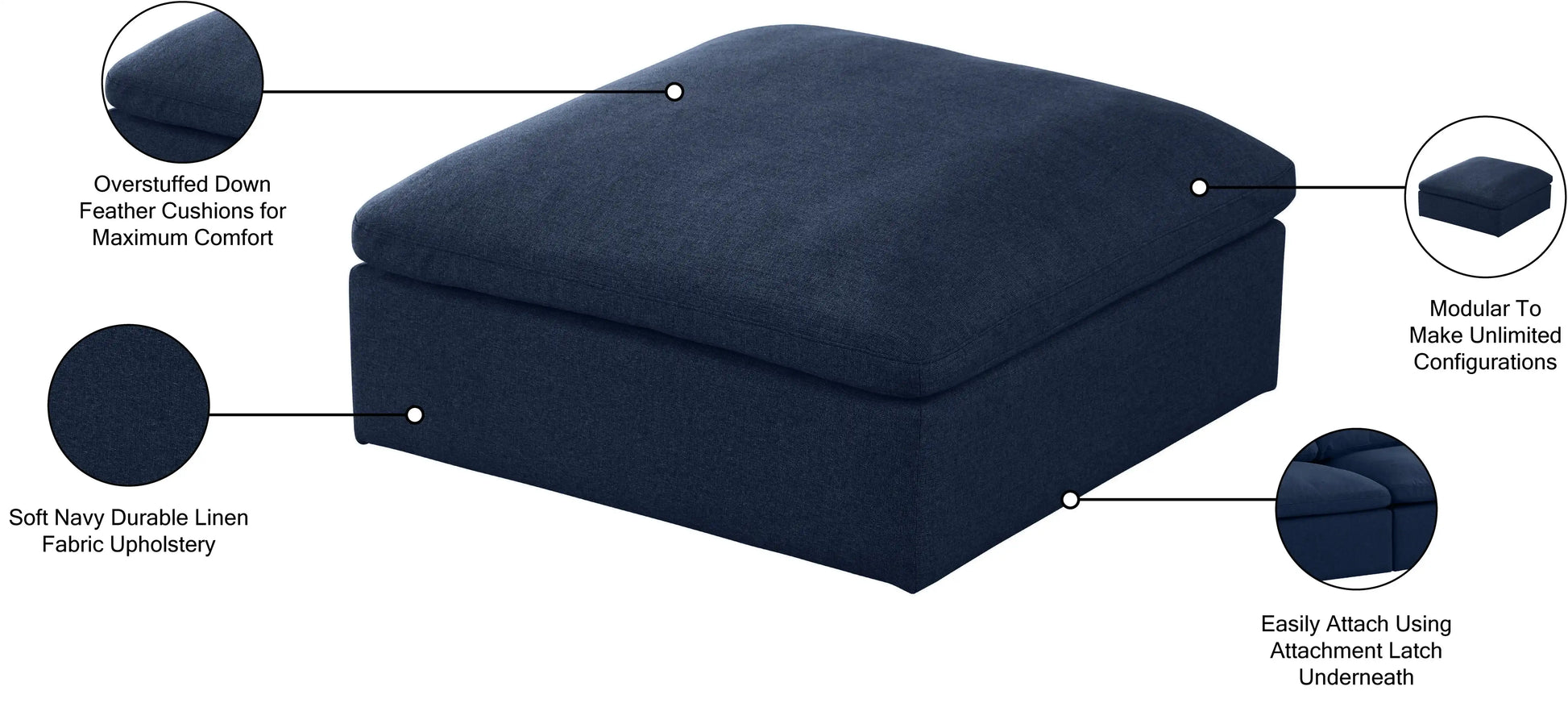 Serene - Ottoman - Best Buy Furniture