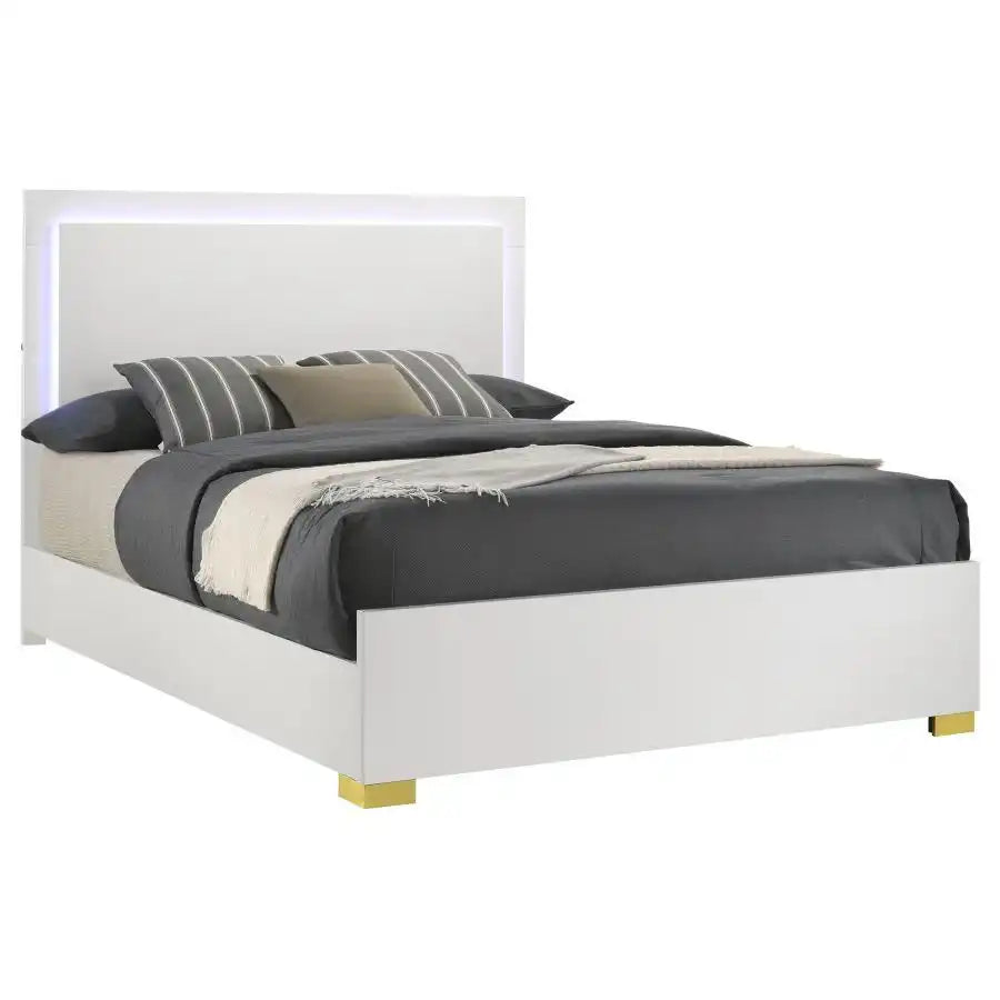 Marceline - Wood LED Panel Bed - Best Buy Furniture