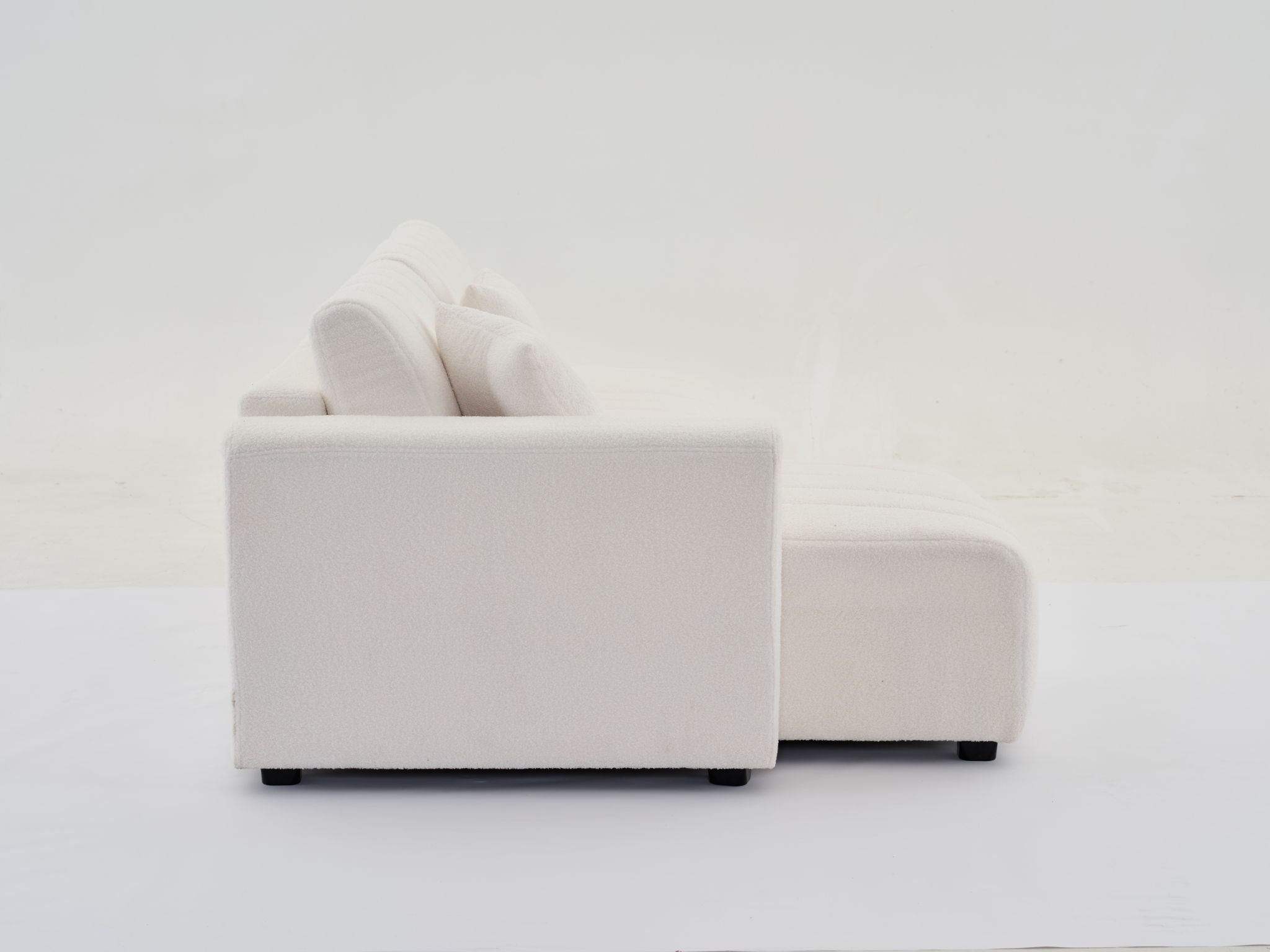 Jessica - Lamb Wool Sectional Sofa With Chaise, Versatile Configuration - Best Buy Furniture