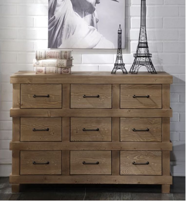Adams - Anqtique Dresser - Brown Oak - Best Buy Furniture