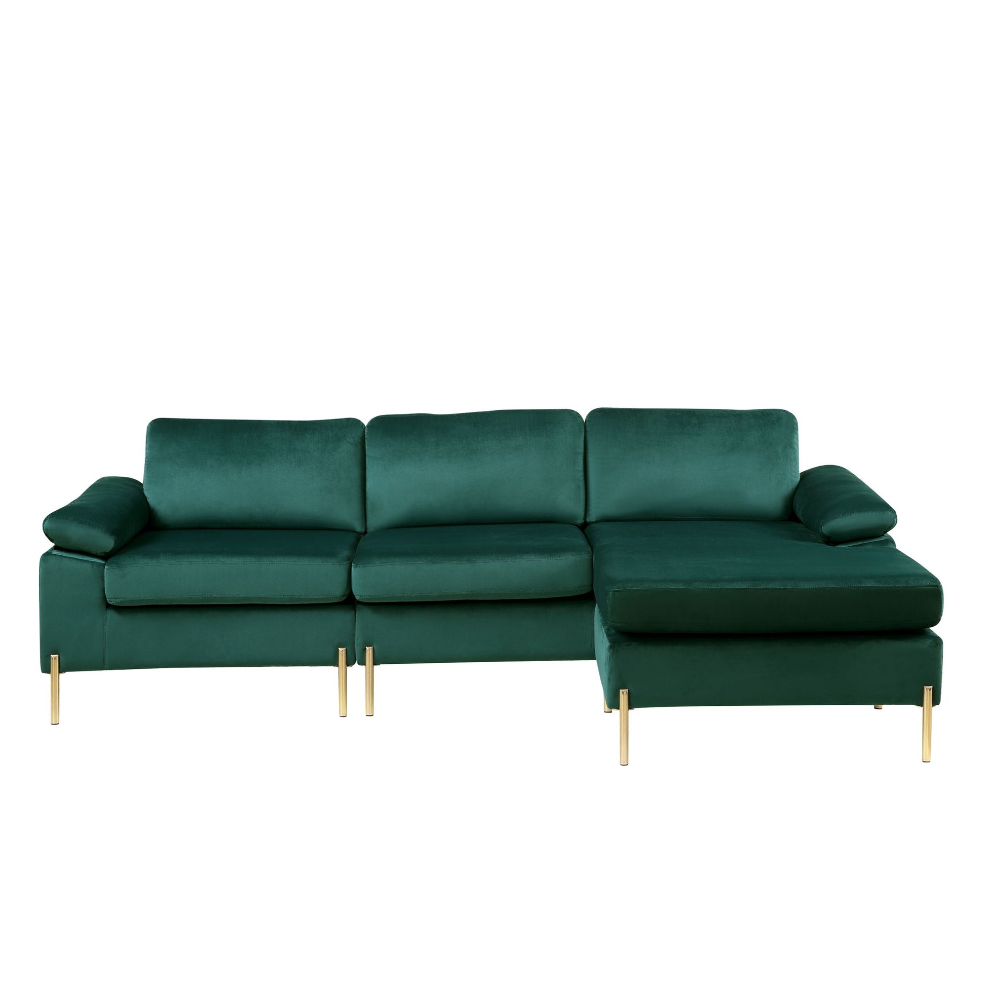 Shannon - Velvet Sectional Sofa With Chaise - Best Buy Furniture