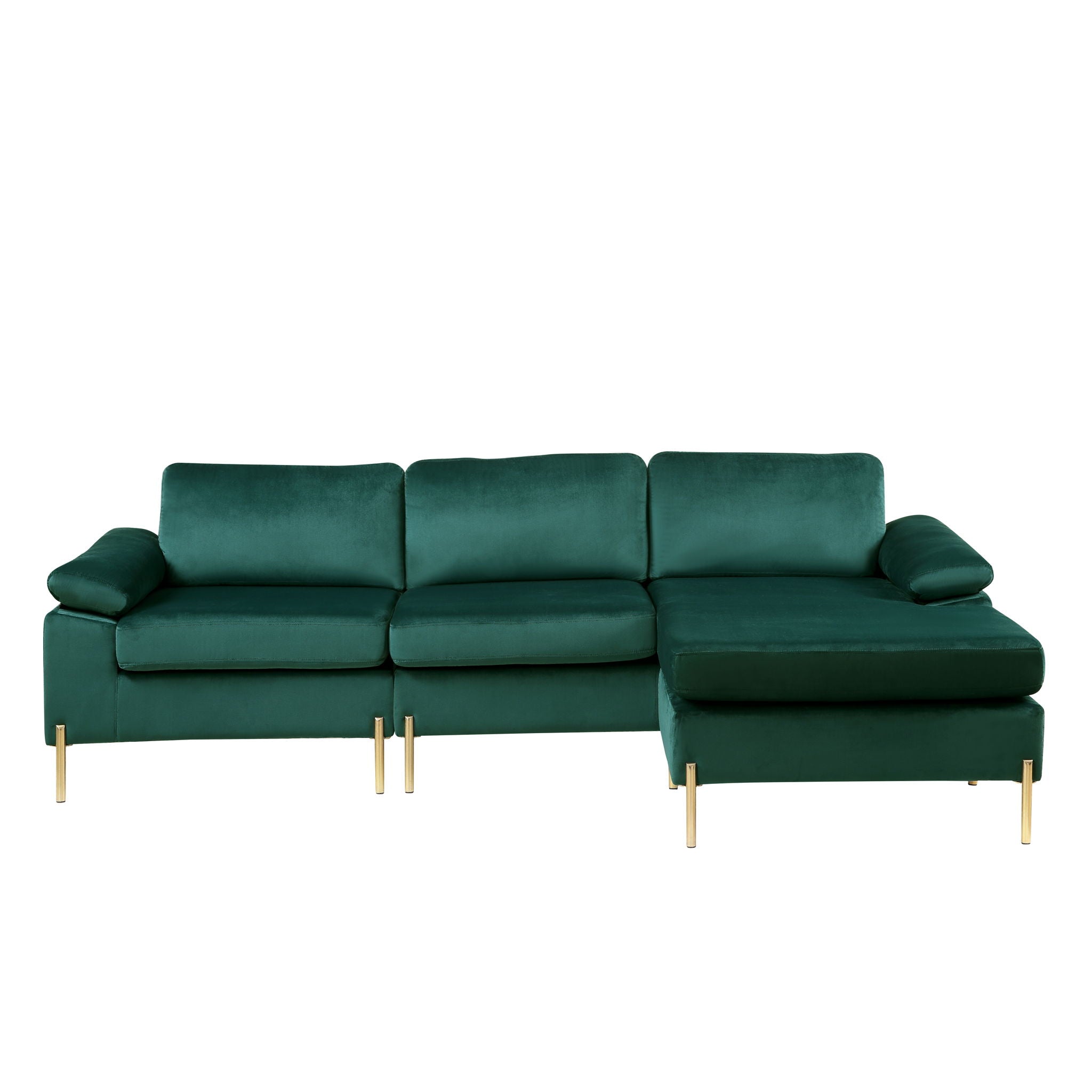 Shannon - Velvet Sectional Sofa With Chaise - Best Buy Furniture