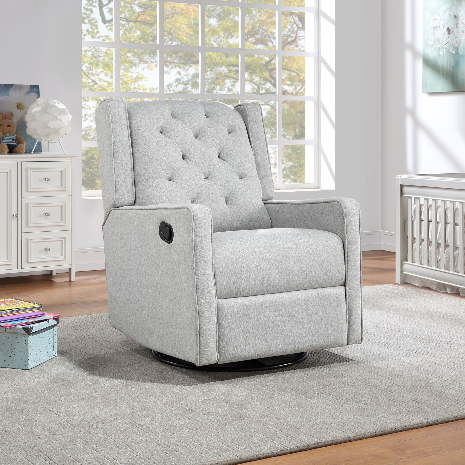 Milah - Gliding Swivel Recliner Tufted - Best Buy Furniture