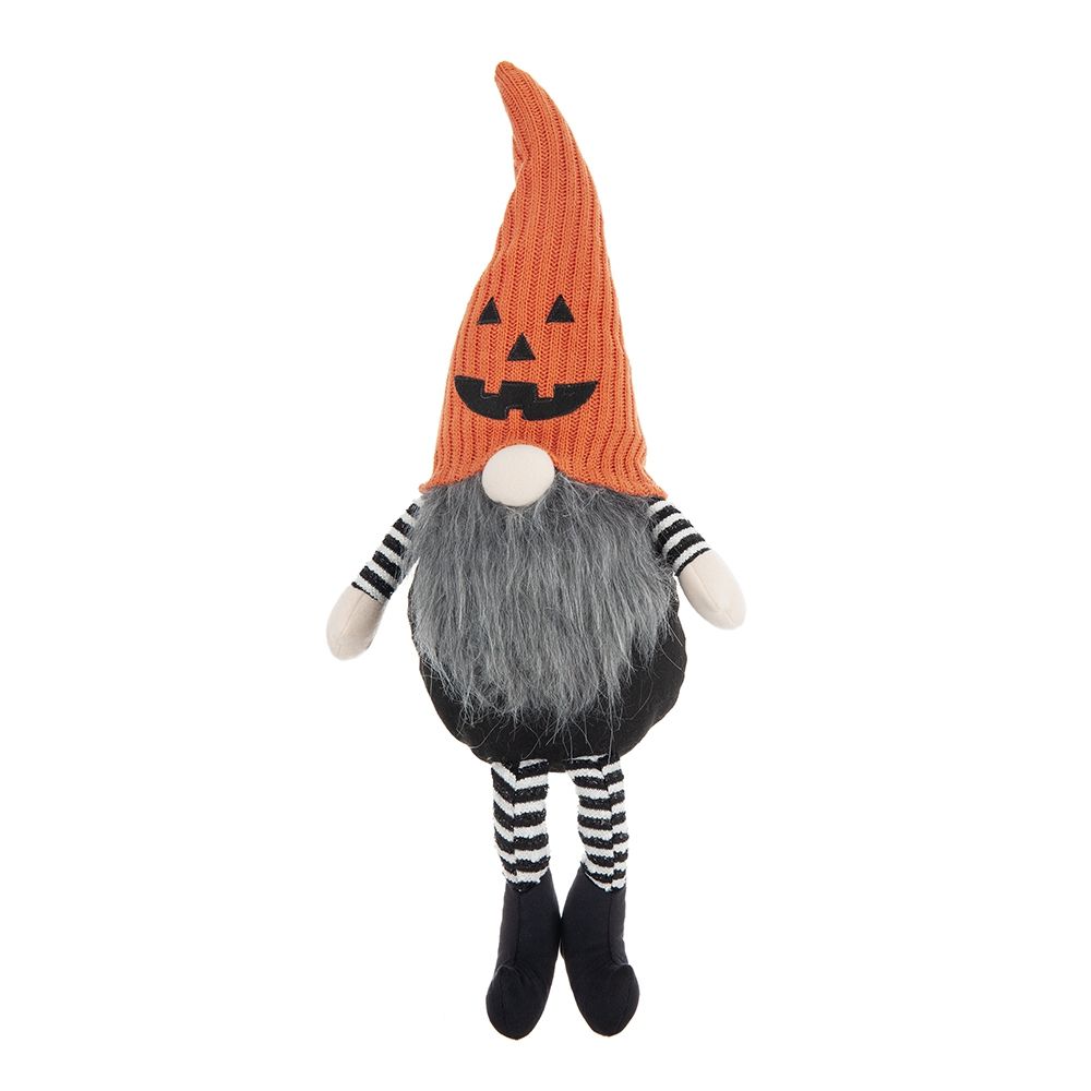 Sitting Gnome With Knit Hat, For Halloween Decor - Black / Orange / White - Best Buy Furniture