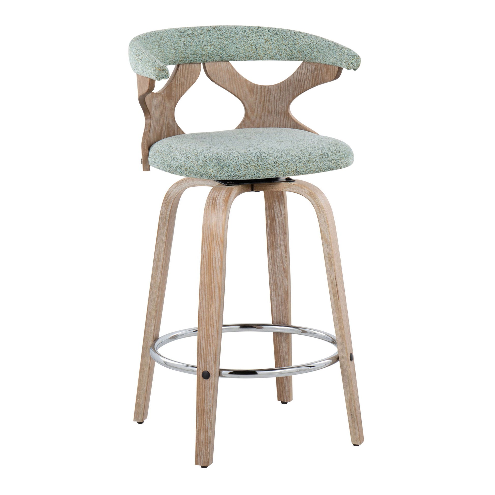 Gardenia - Mid Century Modern Fixed Height Counter Stool With Swivel (Set of 2) - Best Buy Furniture