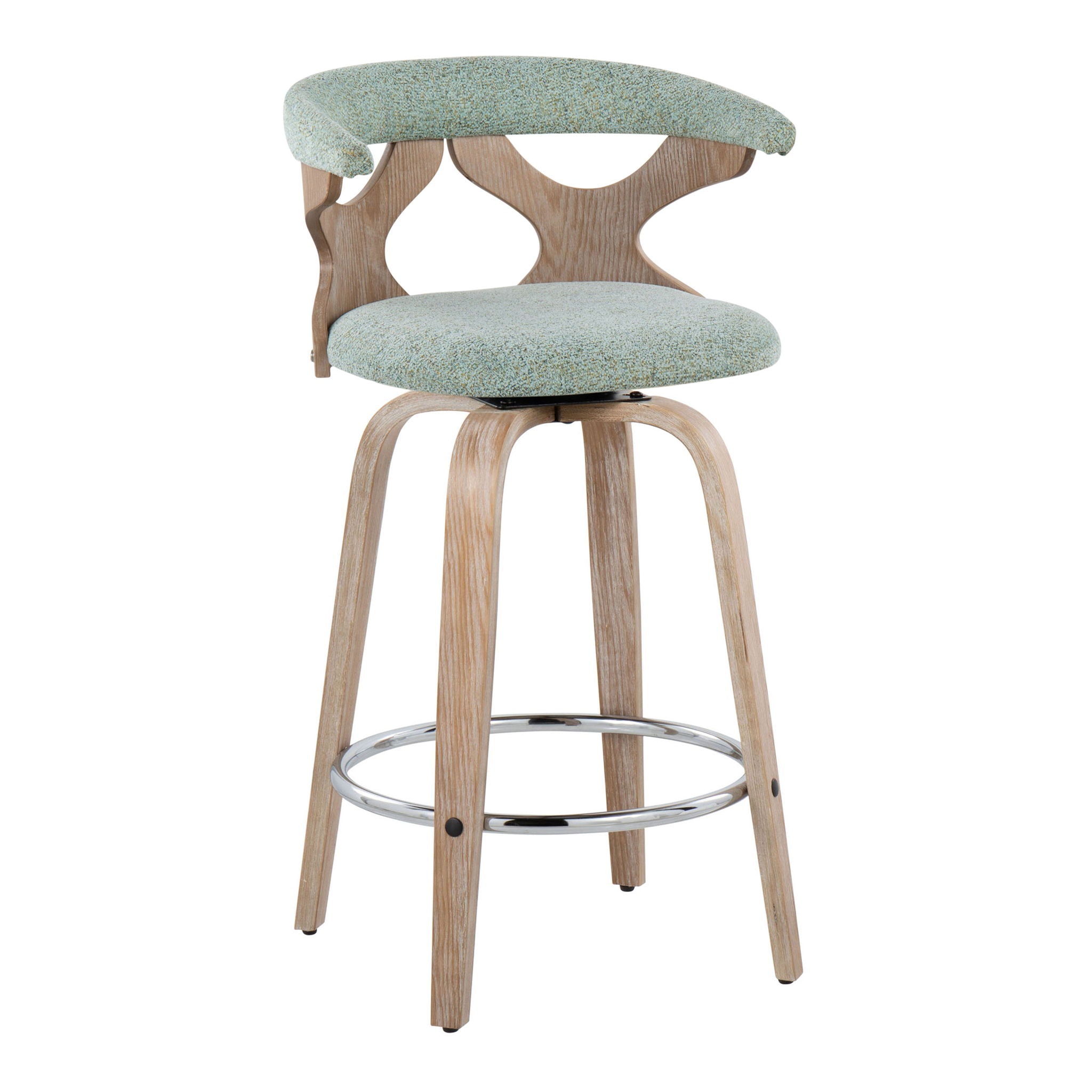 Gardenia - Mid Century Modern Fixed Height Counter Stool With Swivel (Set of 2) - Best Buy Furniture