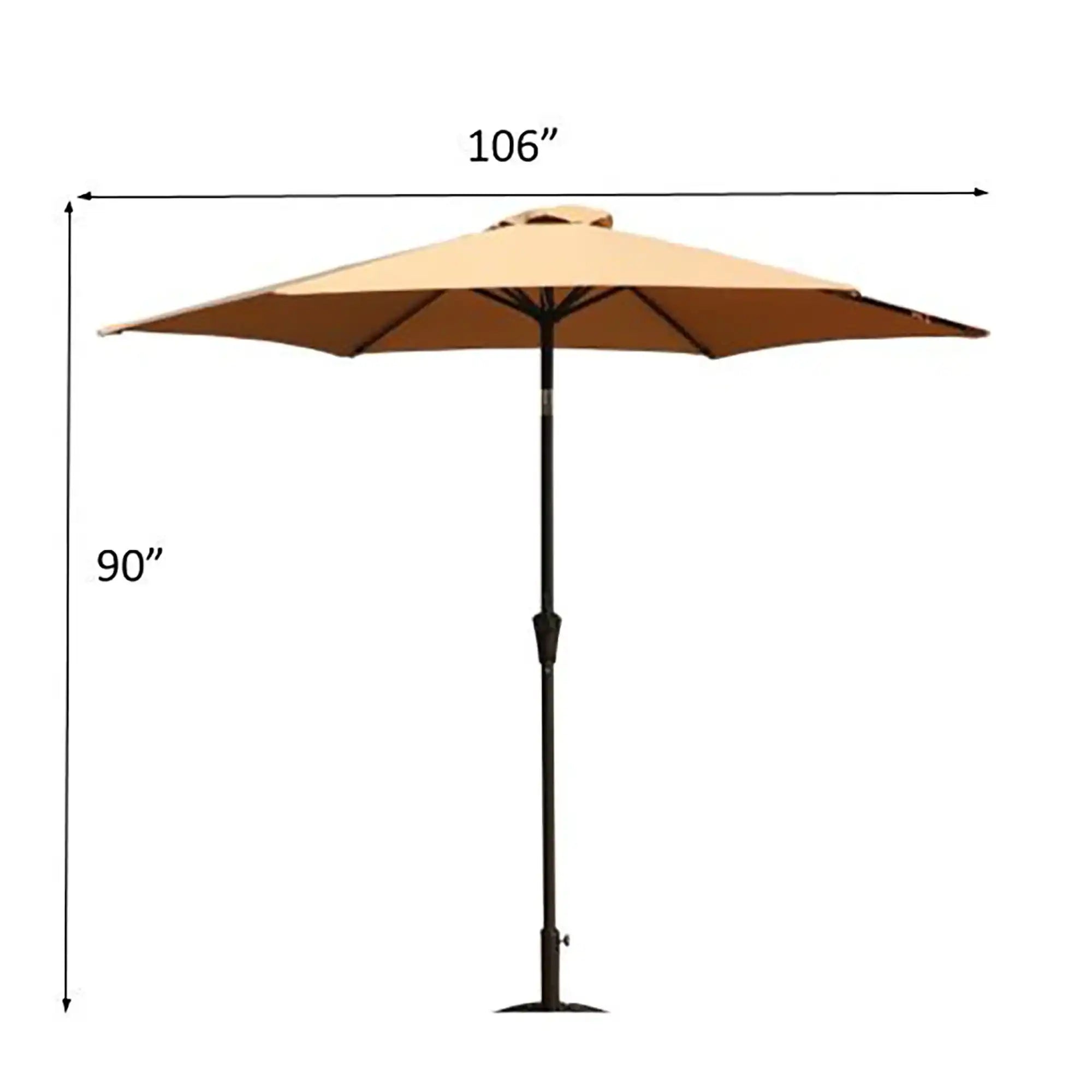 8.8' Outdoor Aluminum Patio Umbrella, Market Umbrella With 33 Pounds Round Resin Umbrella Base Lift - Best Buy Furniture