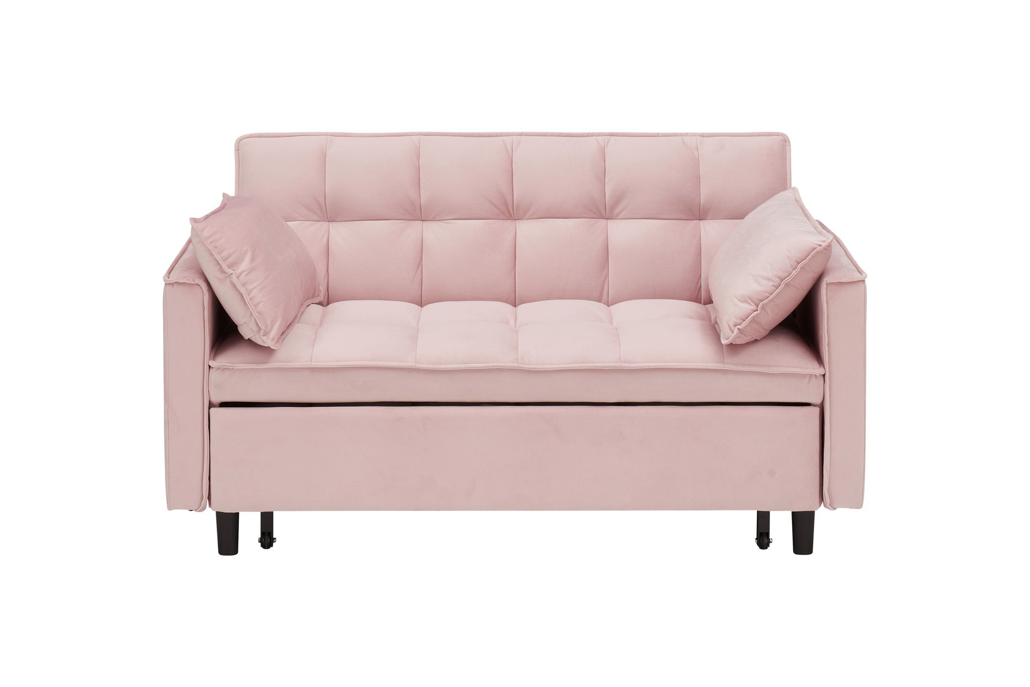 Modern Velvet Sofa, Sofa Pull-Out Bed, Small Love Seat Casual Sofa With Back, With Pillow, Pockets, Living Room Furniture, 3 In 1 Convertible Sleep Sofa Bed - Best Buy Furniture