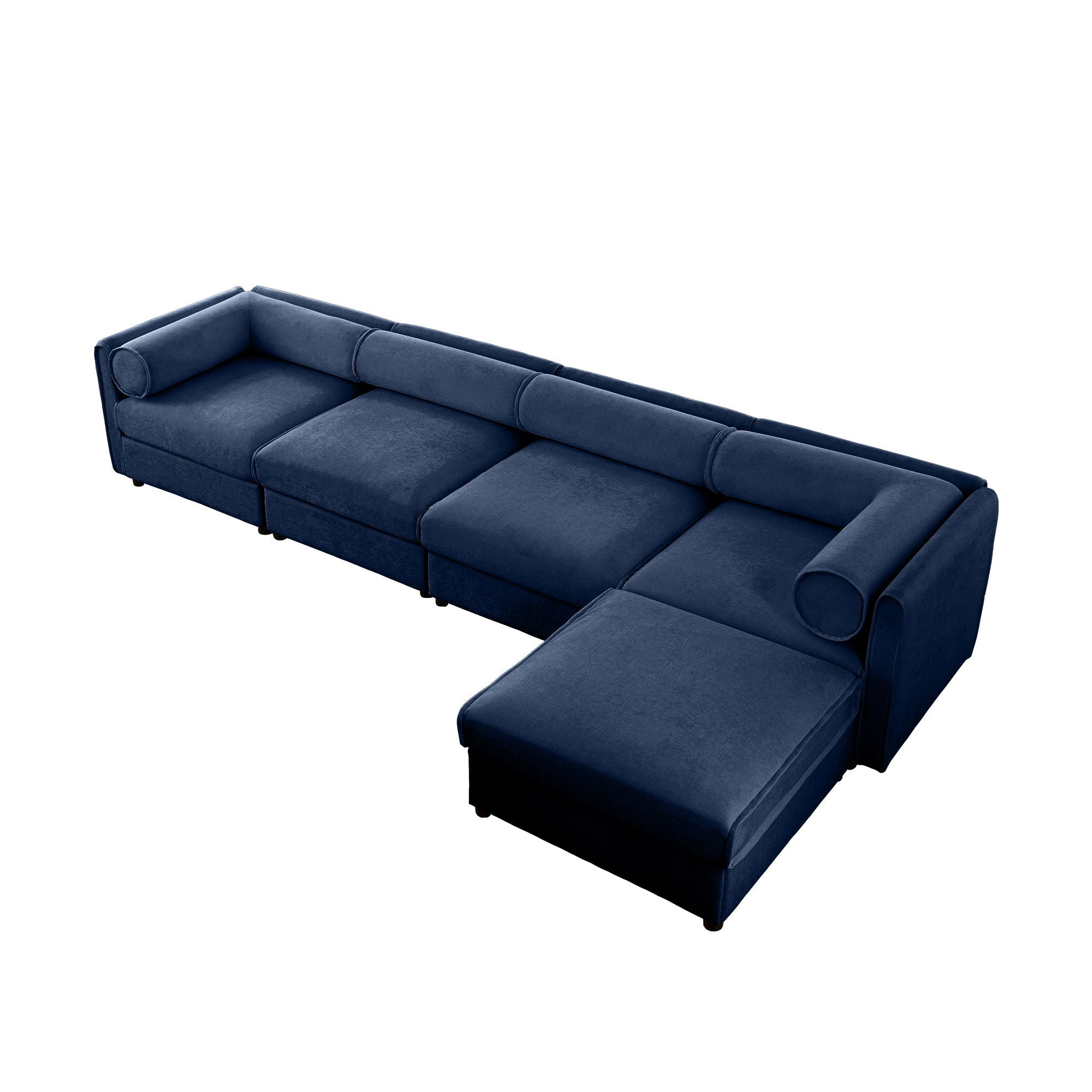 Contemporary Elegant White Chenille Sofa With Storage And Ottoman - Best Buy Furniture