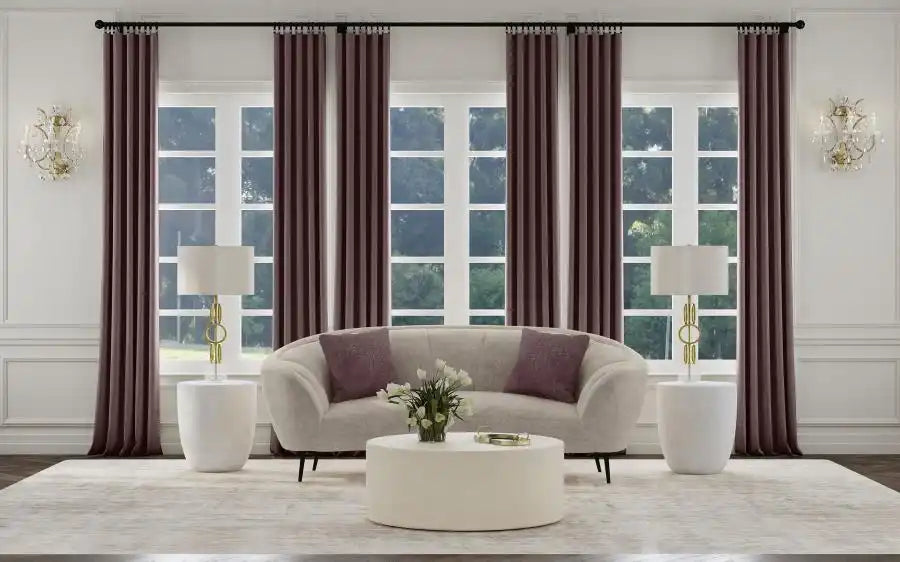 Ellorie - Upholstered Channel Back Curved Loveseat - Beige - Best Buy Furniture