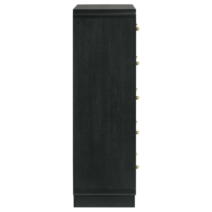 Cavelle - 5-Drawer Chest Of Drawers - Black - Best Buy Furniture