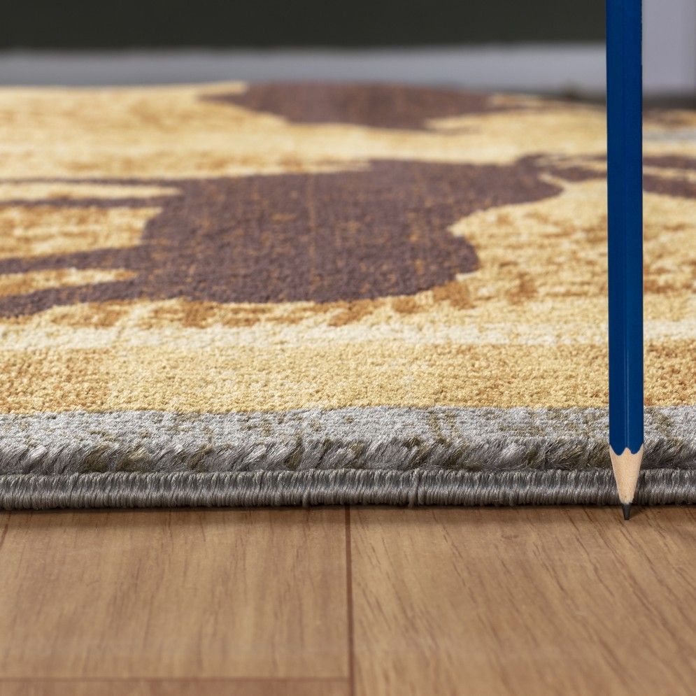 Nature's Nest - 5'3" X 7'3" Lodge Area Rug - Multi, Blue - Best Buy Furniture