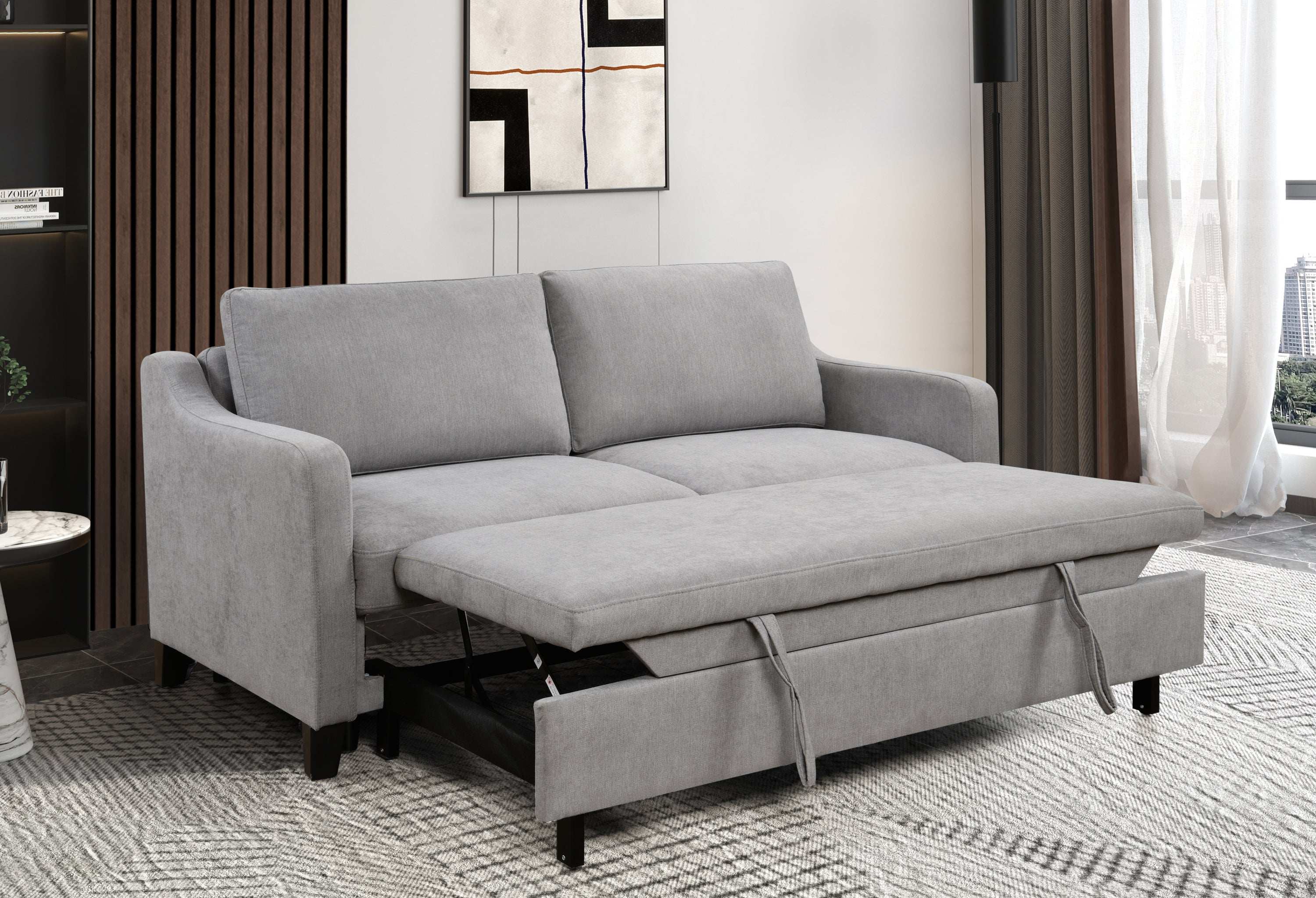 Halo Convertible Queen Sleeper Sofa Bed w/Pullout Bed Reclining Backrest - Best Buy Furniture