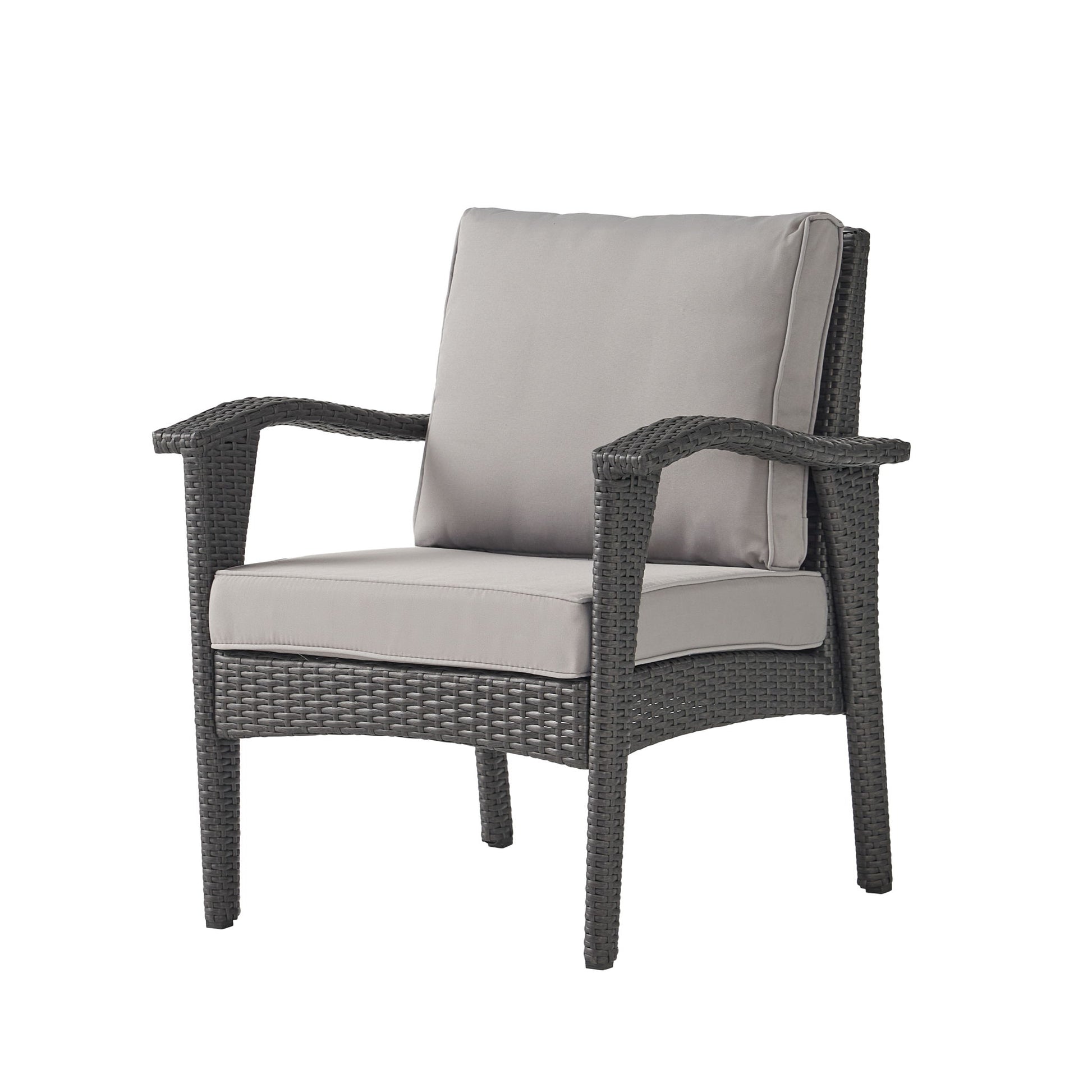 Honolulu - Modern Chat Set of 5 With Wicker - Gray / Silver - Best Buy Furniture