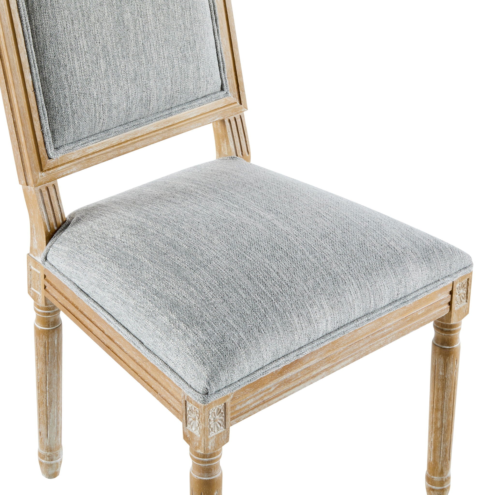 French Country Style Dining Chair With Upholstered Seating And Fluted Legs - Best Buy Furniture