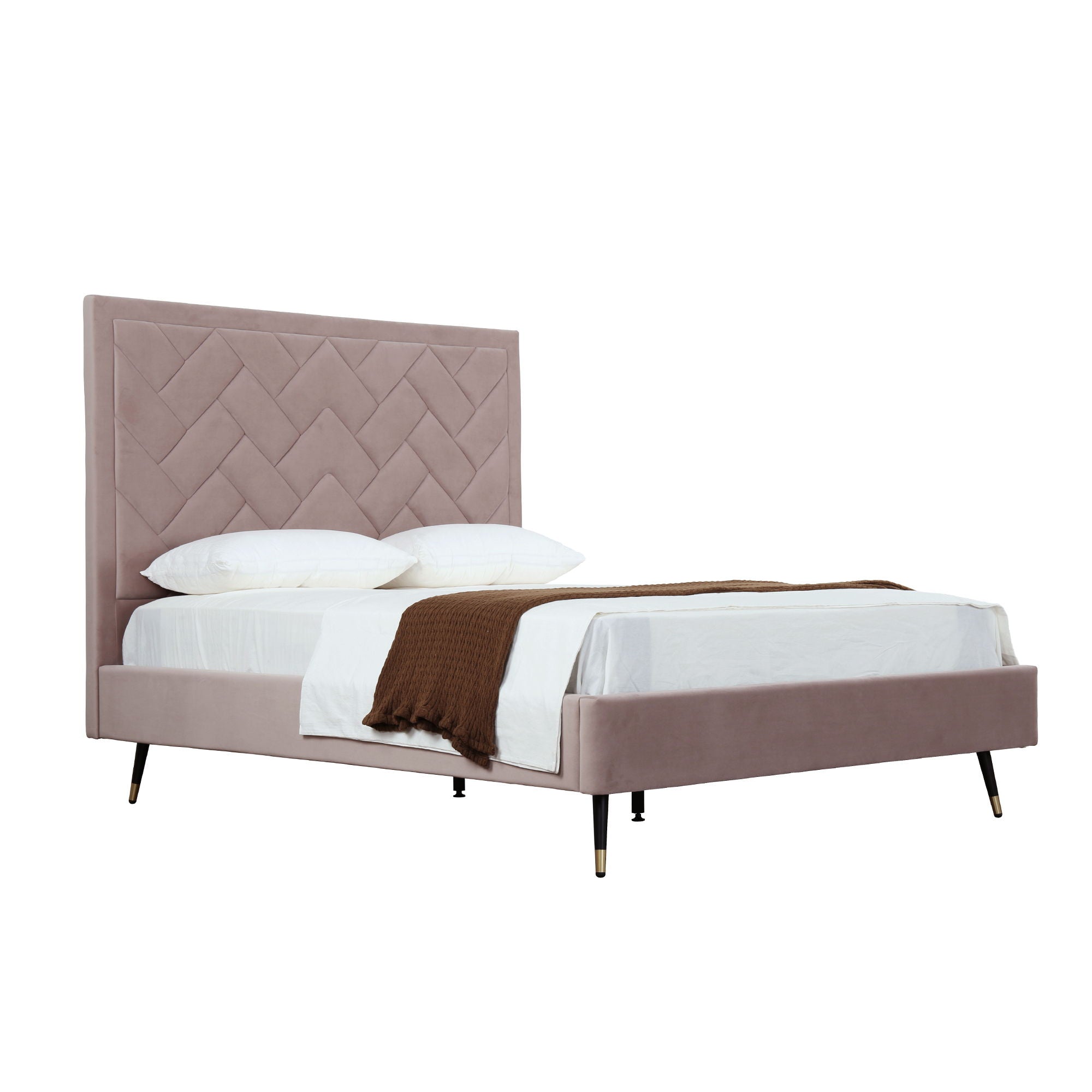 Crosby - Bed With Upholstered Headboard And Slats