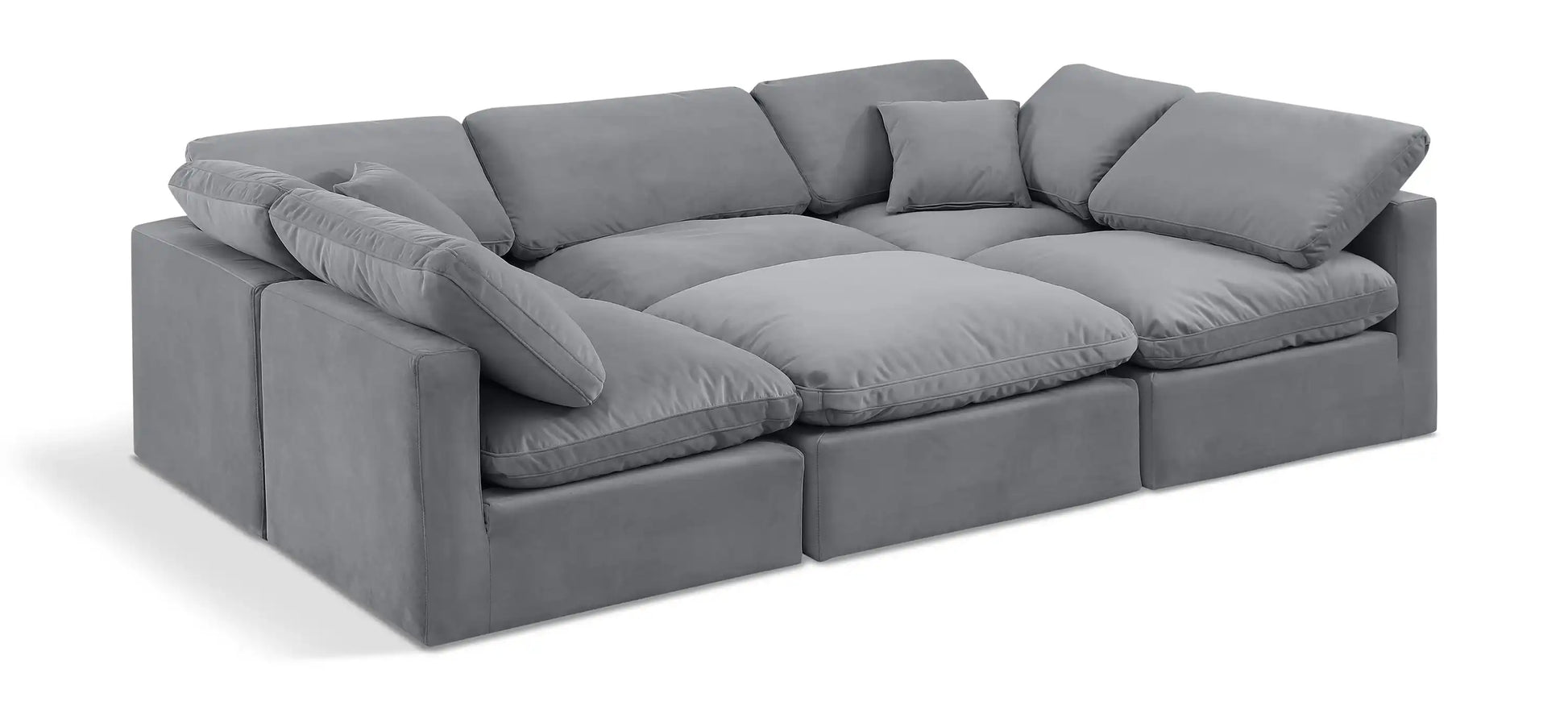 Indulge - Velvet 6 Piece Modular Sectional - Best Buy Furniture